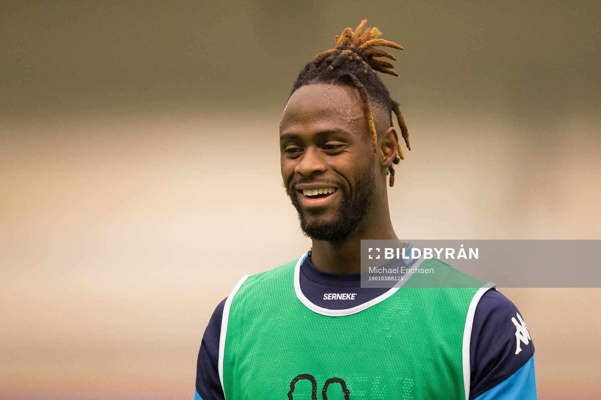 IFK Göteborgs Vajebah Kaliefah Sakor under en träning med IFK Göteborg den 3 januari 2019 i Göteborg.