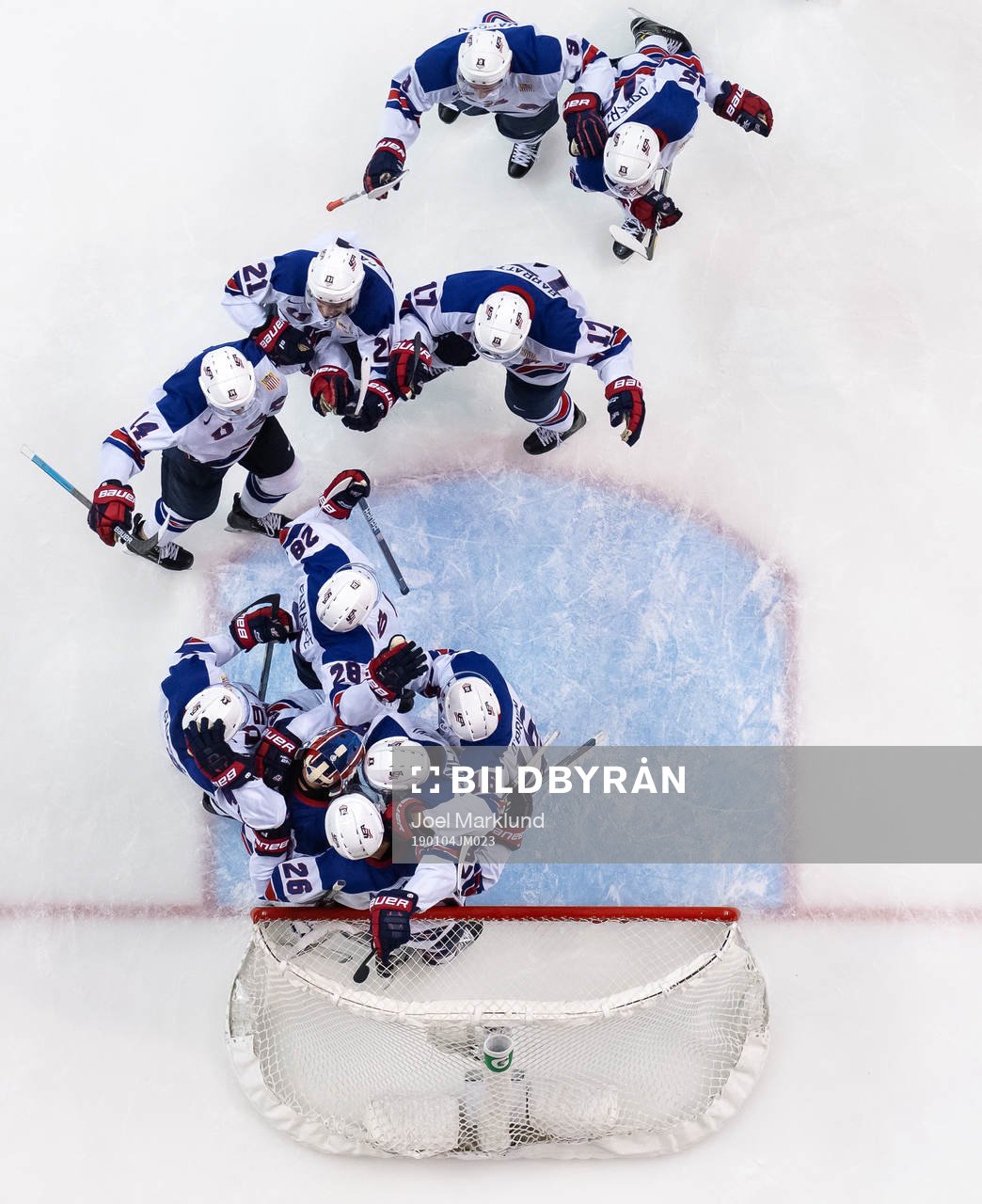 Players of team USA celebrate