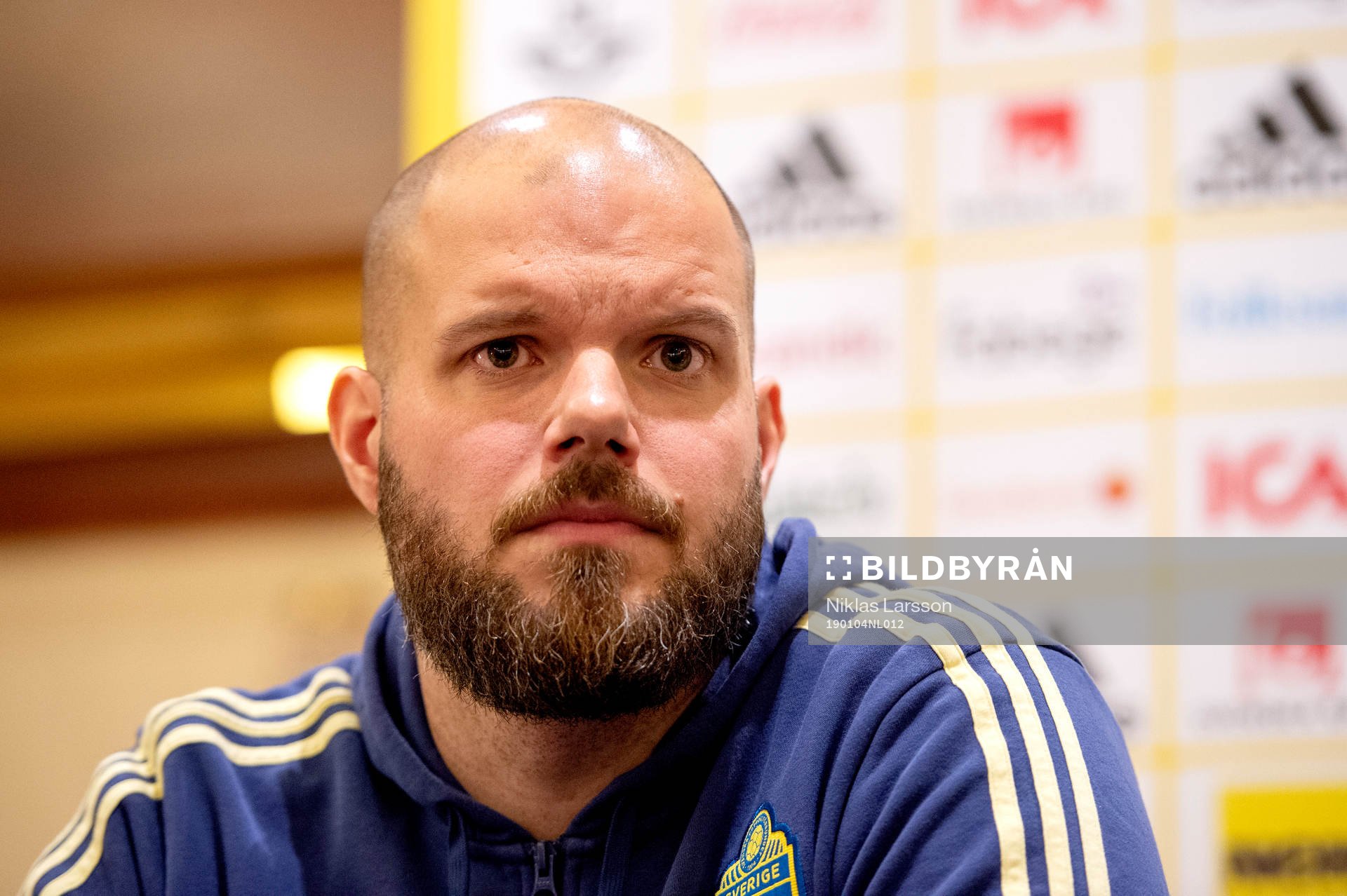Sweden team press manager Jakob Kakembo Andersson