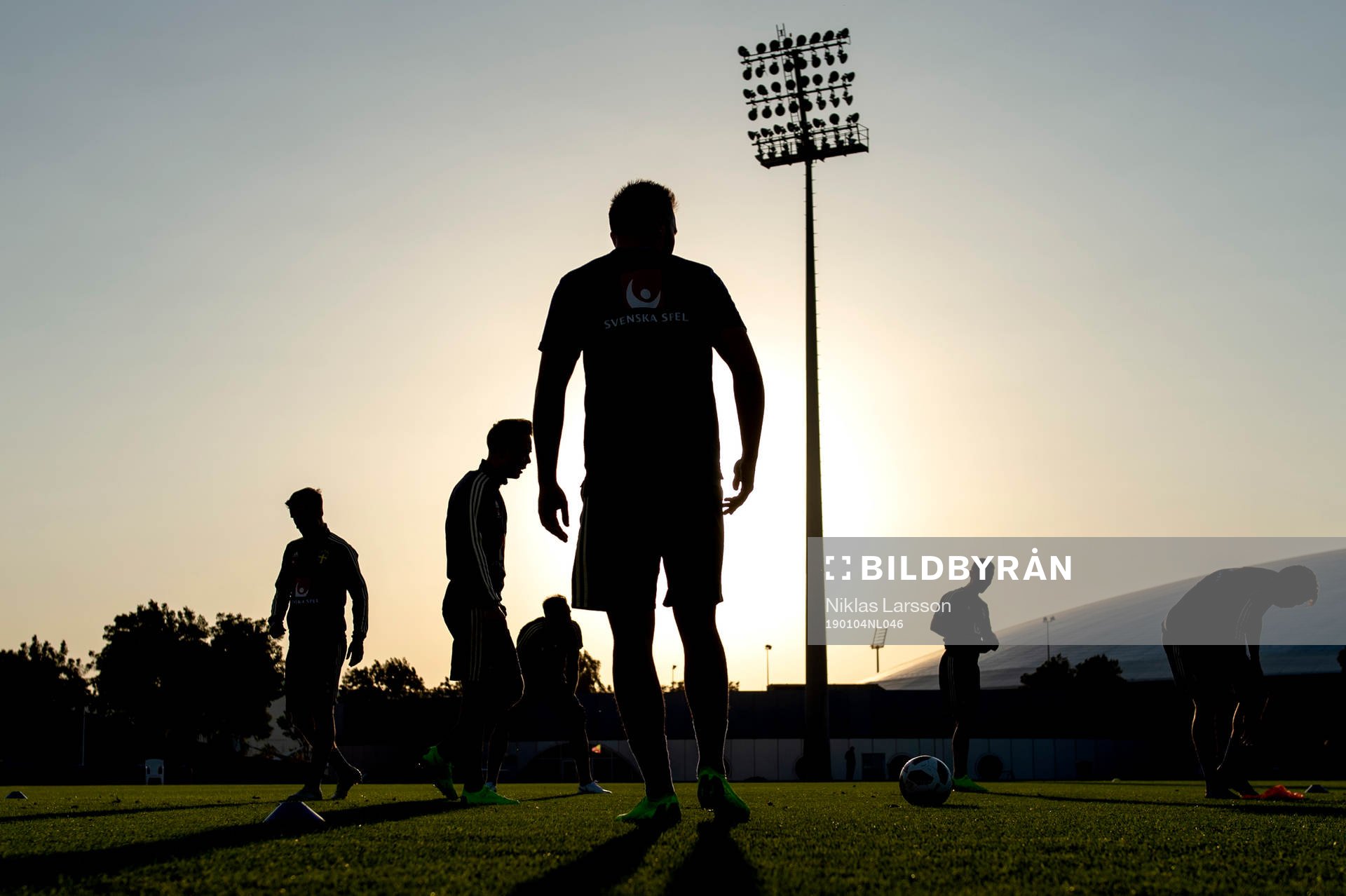 Silhouettes of Swedish players