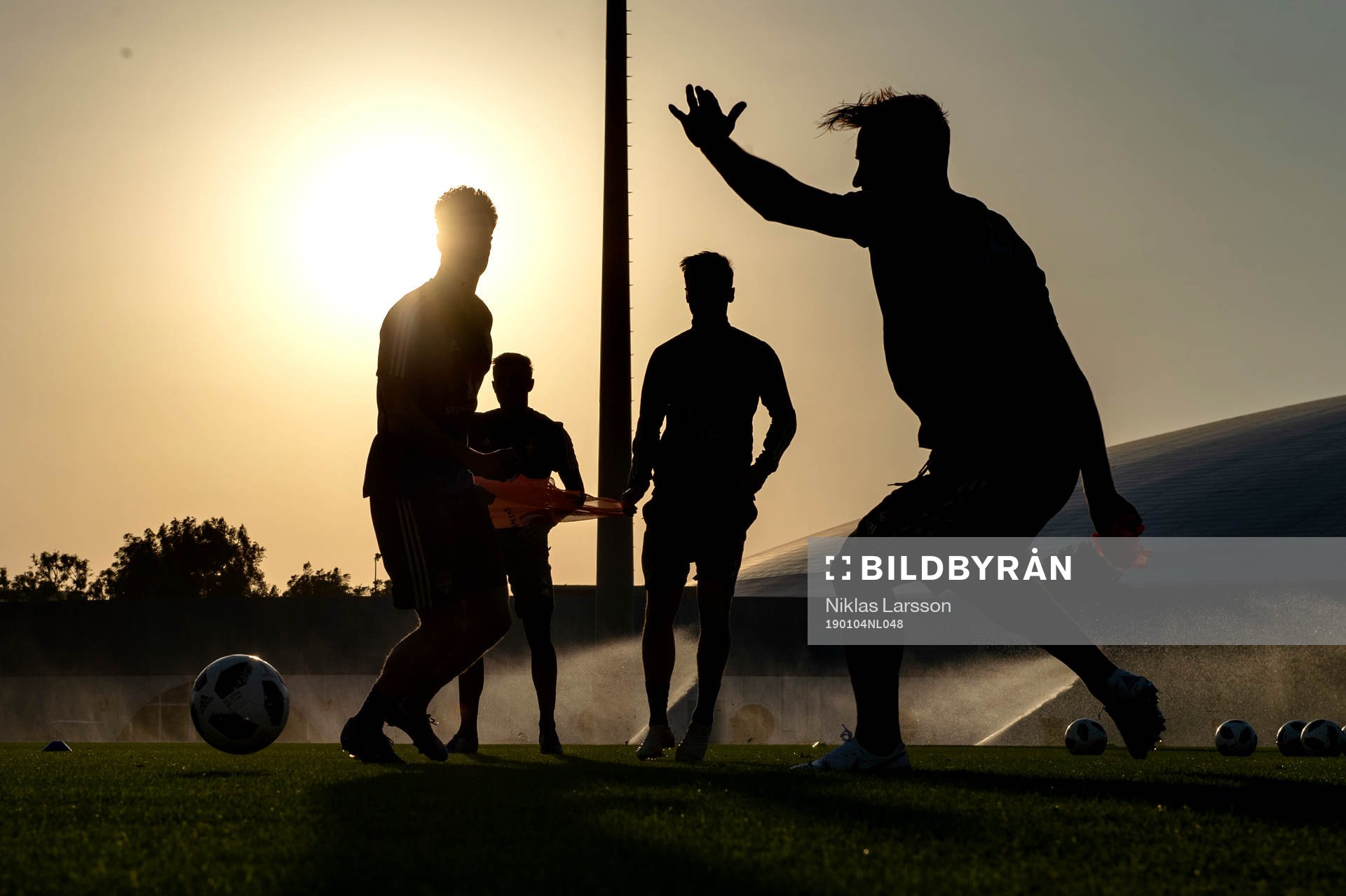 Silhouettes of Swedish players