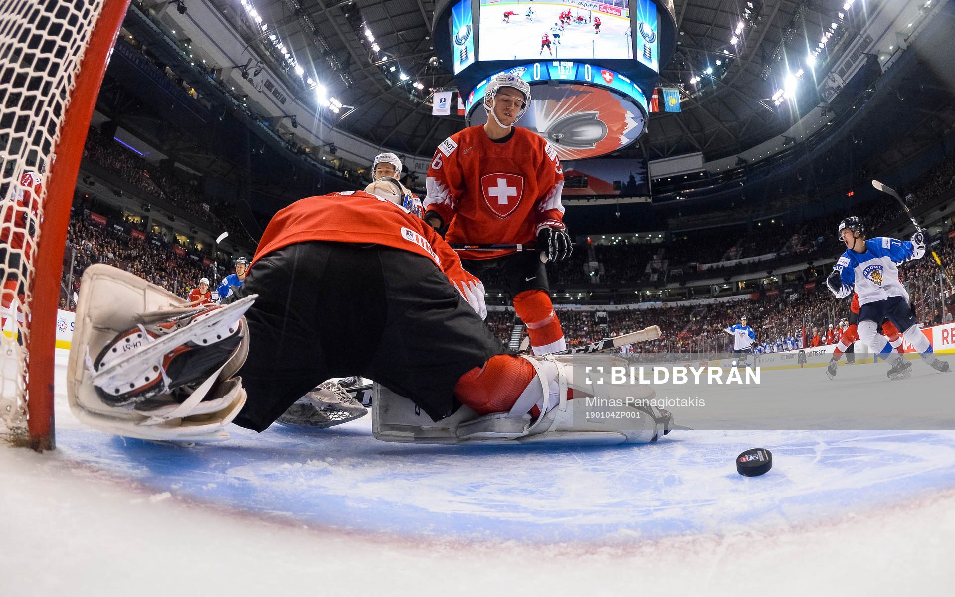Finland's Valtteri Puustinen #13 celebrates
