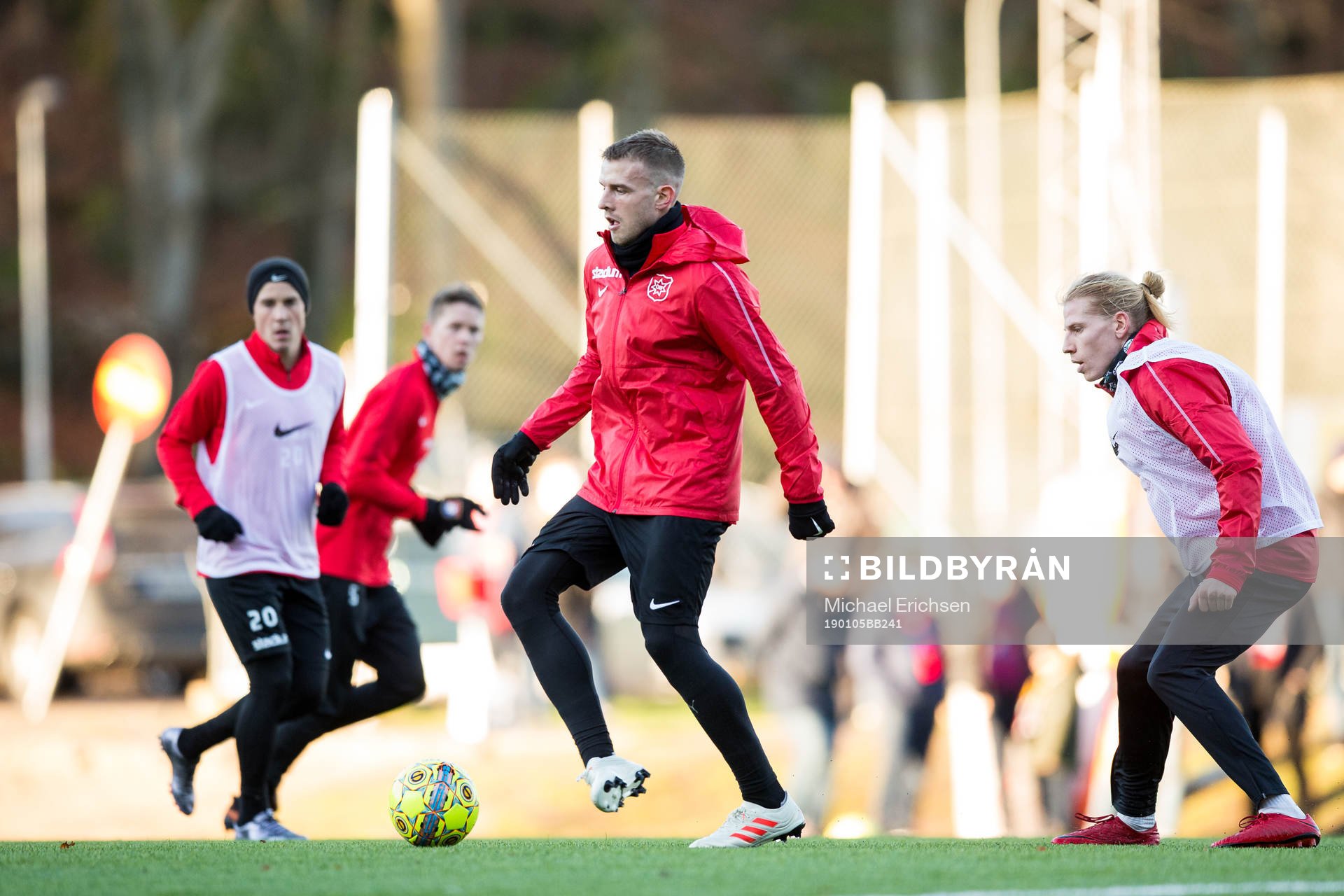 Örgrytes Simon Nilsson under en träning med Örgryte den 5 januari 2019 i Göteborg.