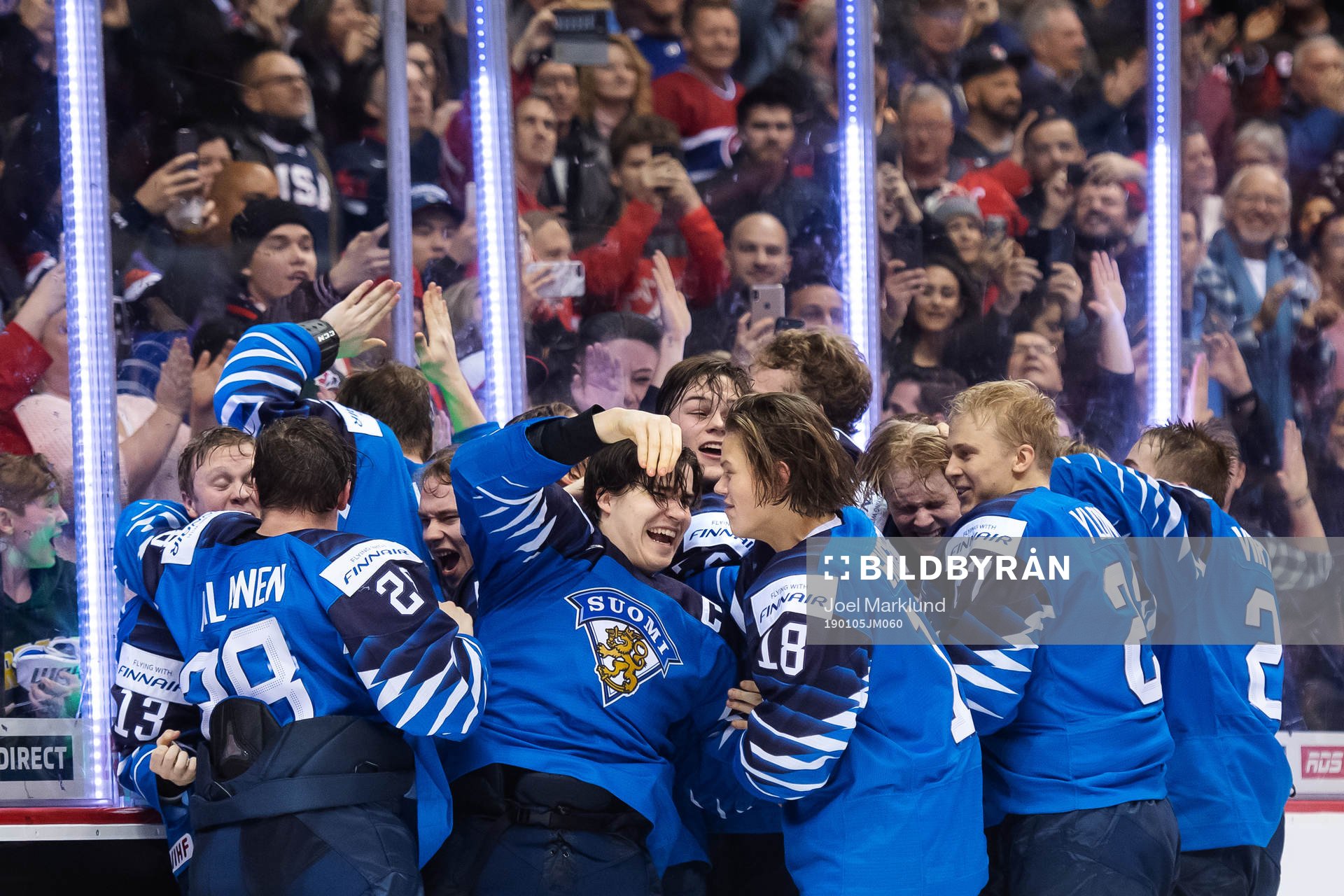 Aarne Talvitie and Teemu Engberg of Finland celebrate