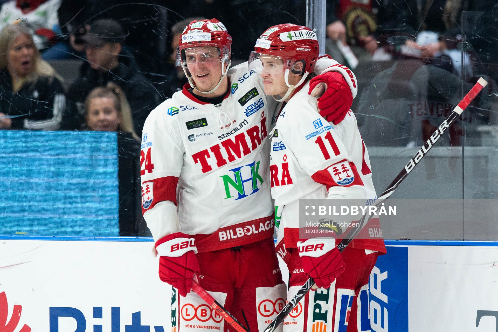 Timrås Andreas Molinder och Henrik Törnqvist jublar