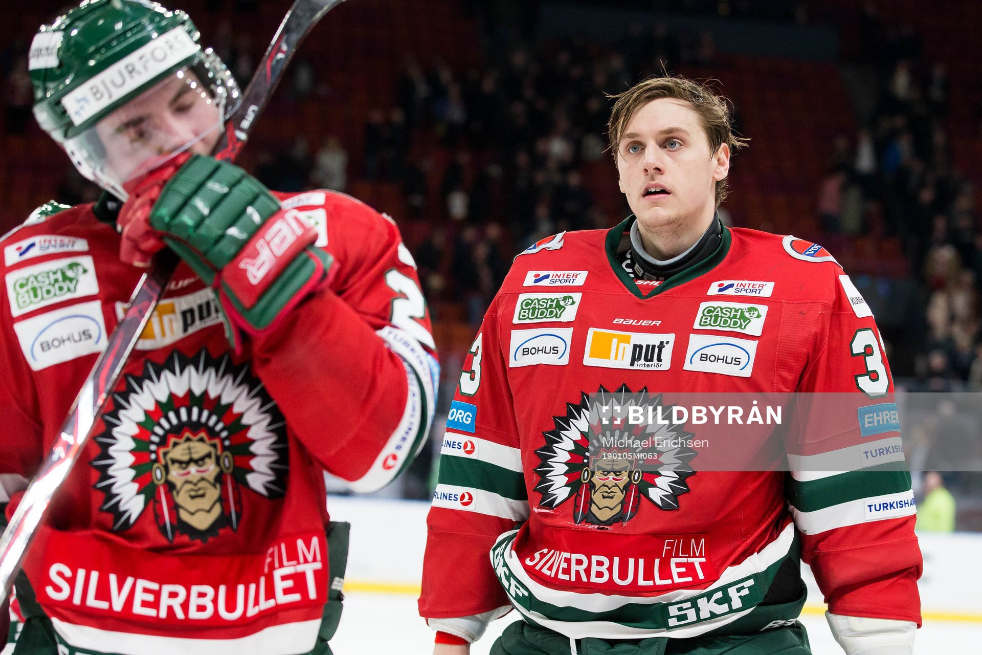 Frölundas målvakt Johan Mattsson deppar