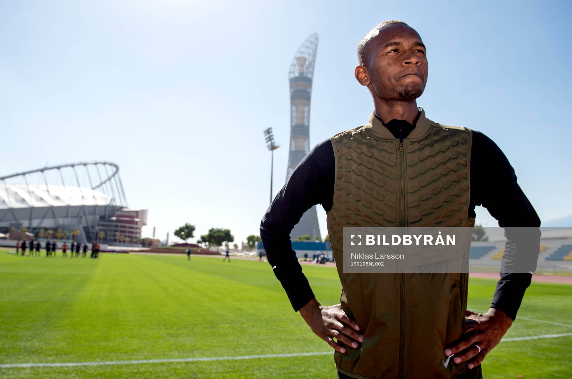 Qatar high jumper Mutaz Essa Barshim is seen