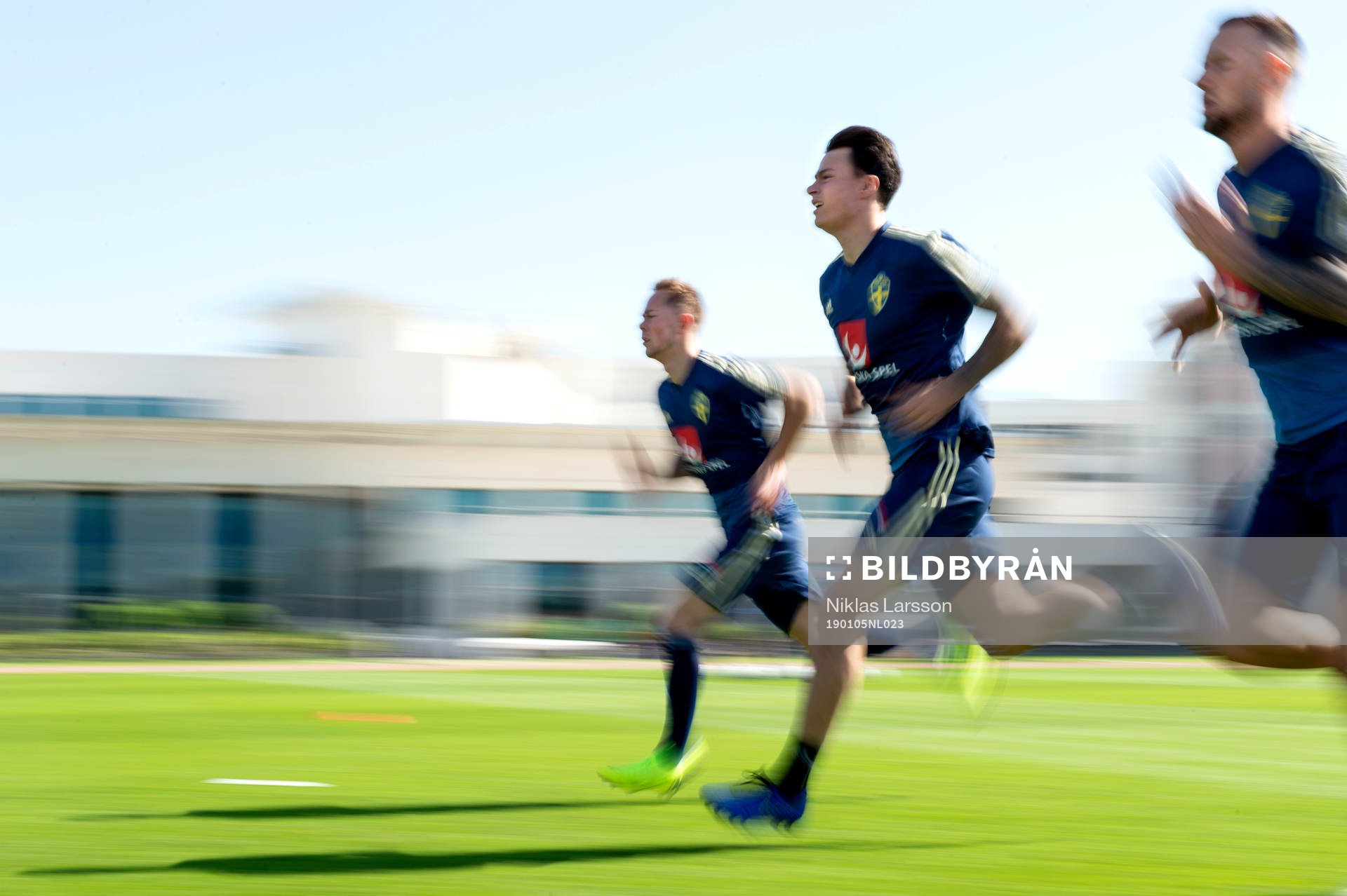 Sweden's Melker Hallberg, Alexander Milosevic and Joel