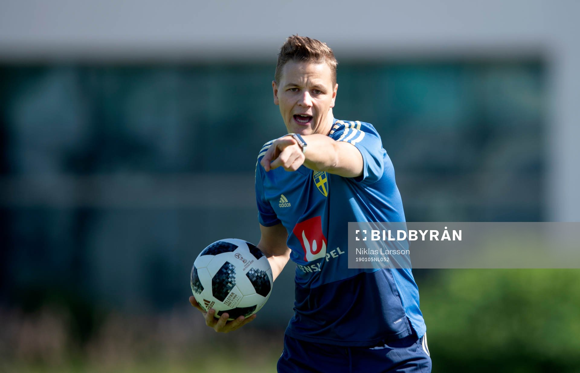 Sweden's goalkeeper coach Maths Elfvendal