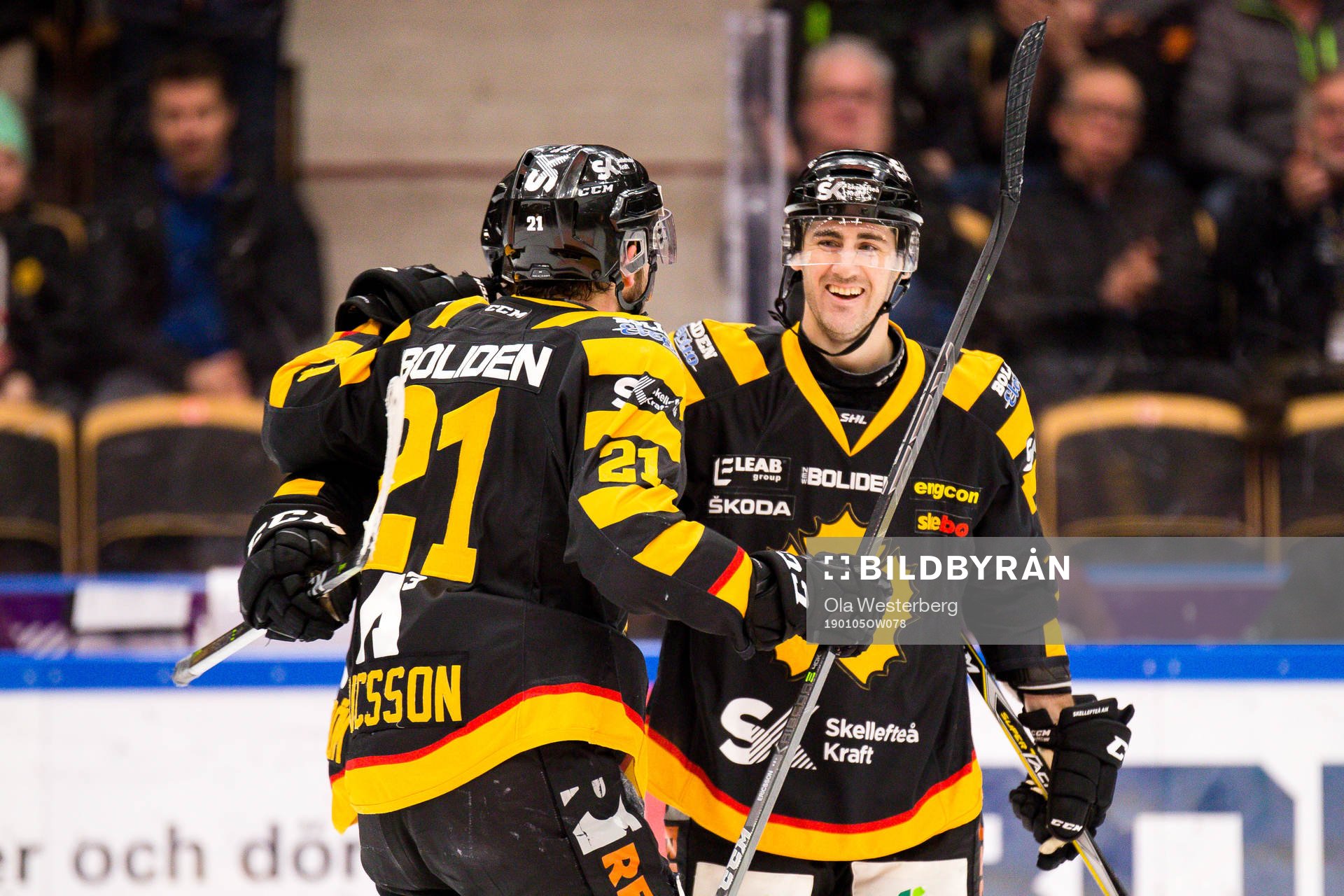 Skellefteås Jimmie Ericsson , Linus Lindström och Bud