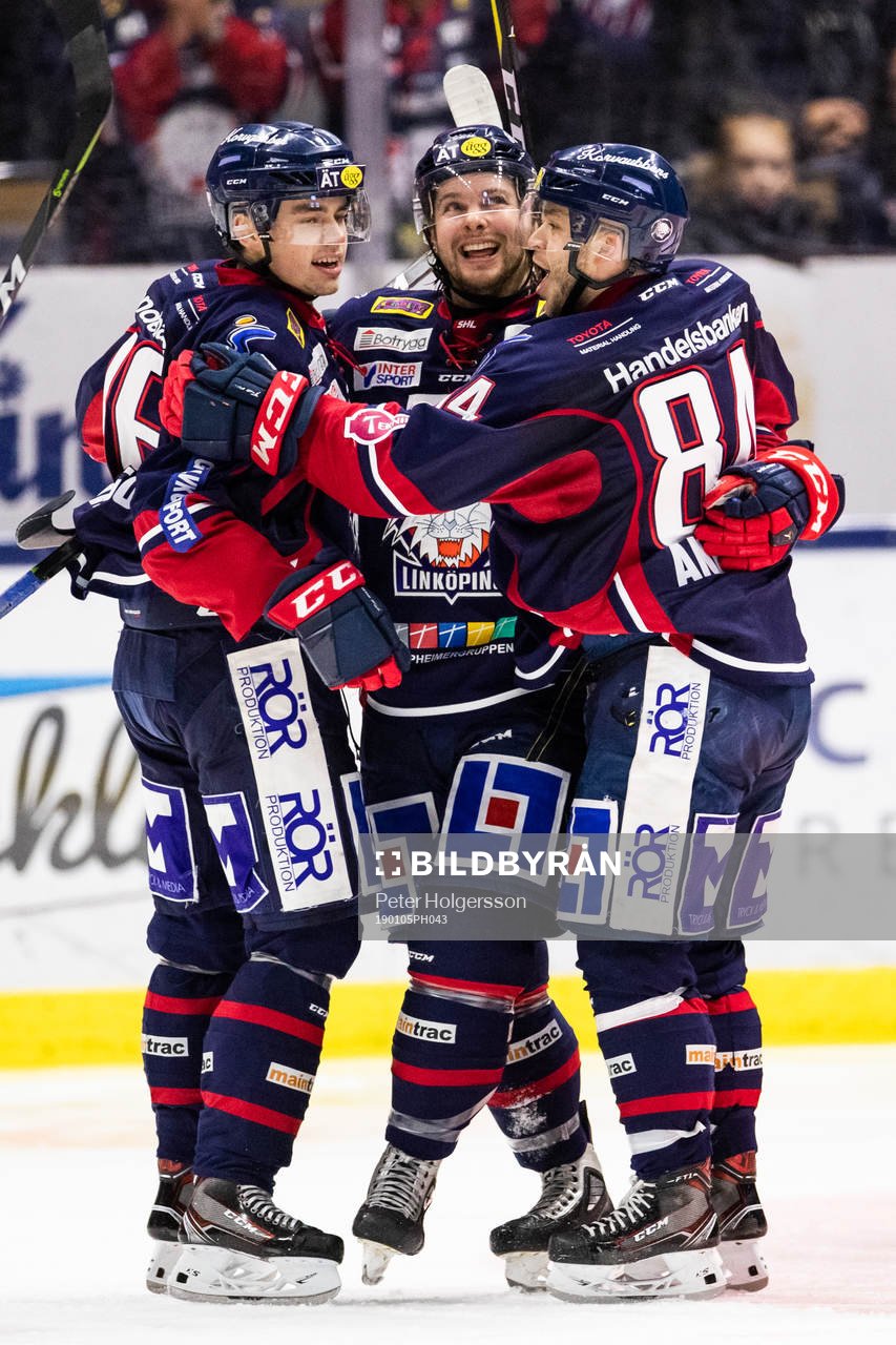 Linköpings James Wright, Andrew Gordon och Jimmy Andersson