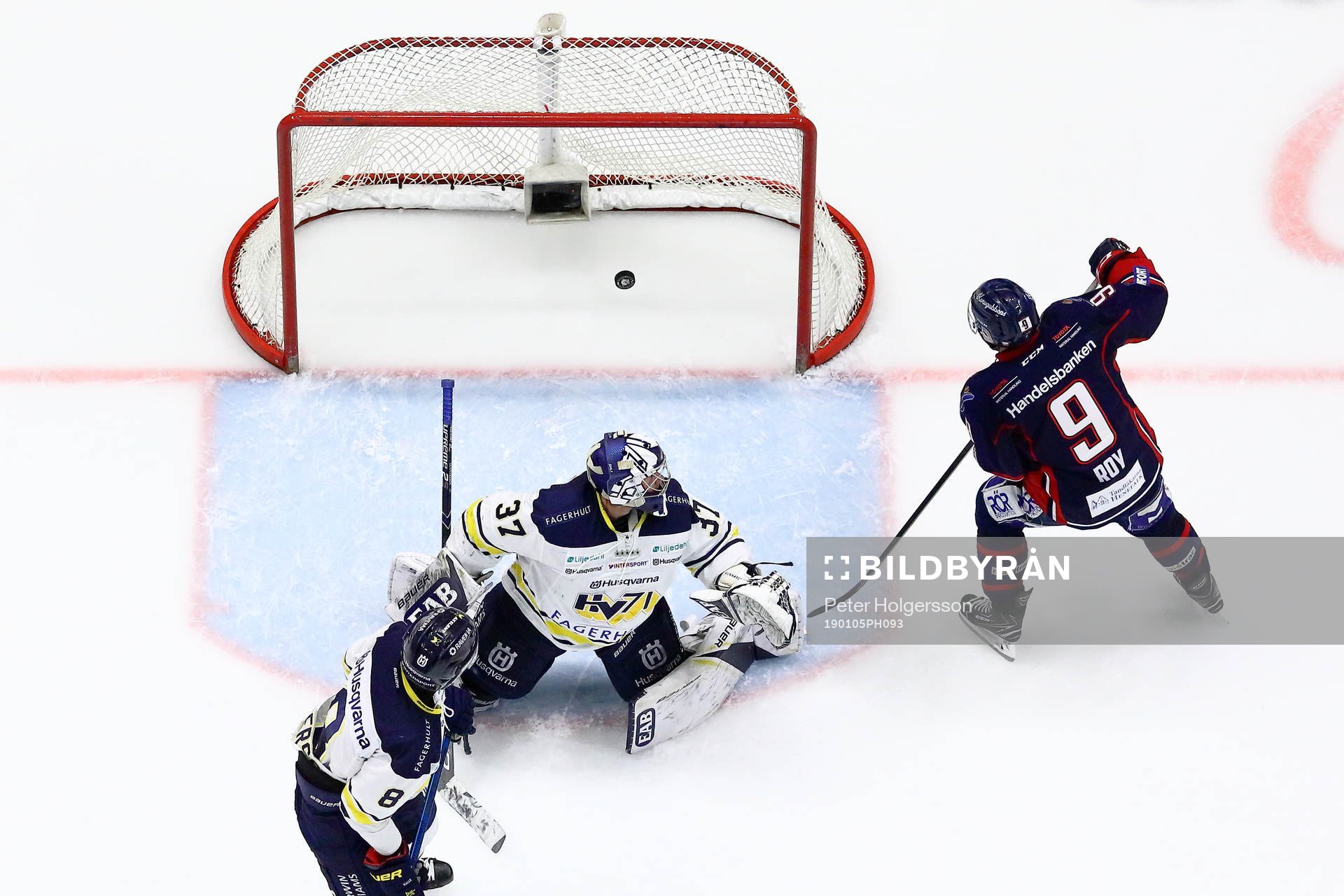 Mål 4-3 av Linköpings Broc Little i förlängning, i bild