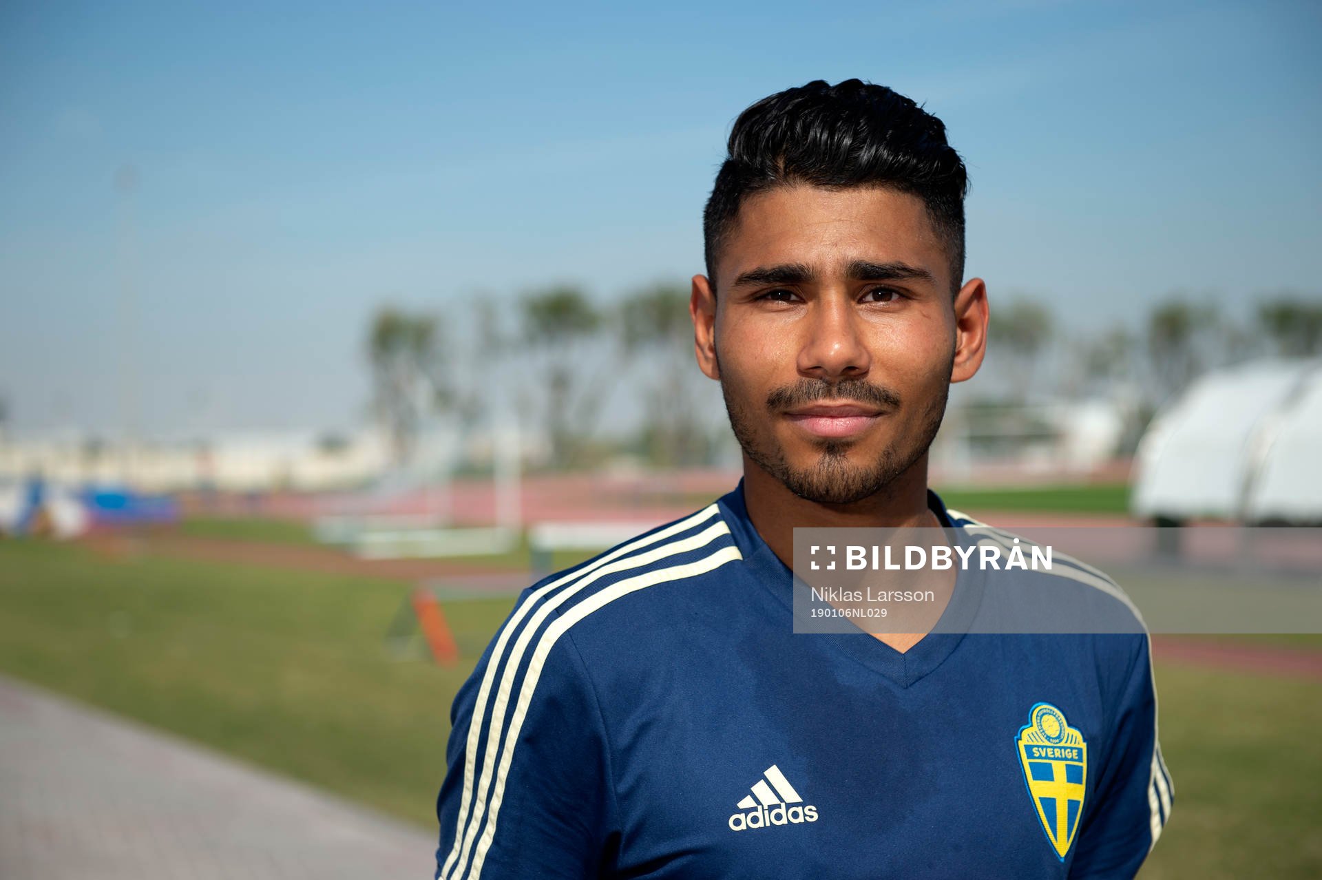 Sweden's Hosam Aiesh during a training session on January 6, 2019 in Doha.