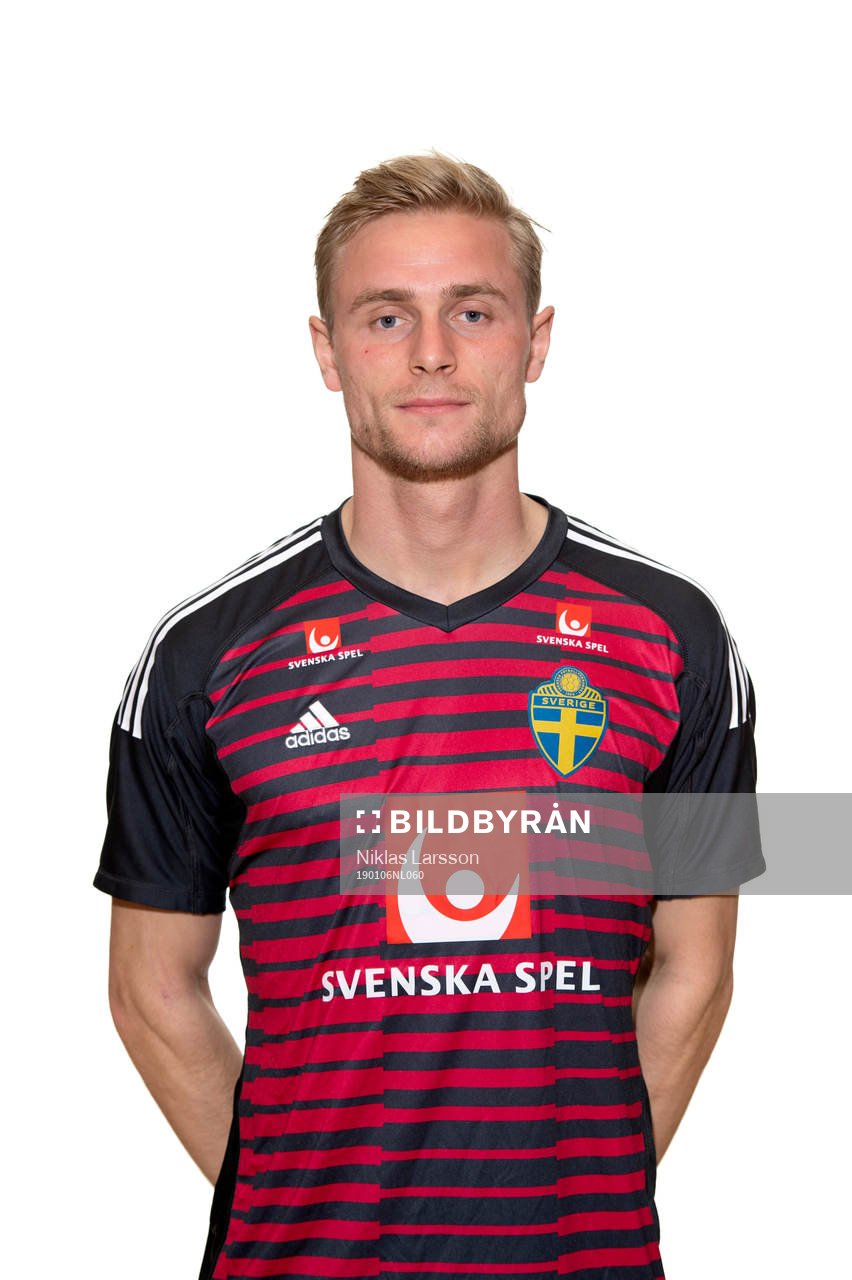 Sweden's goalkeeper Jacob Rinne poses for a portrait