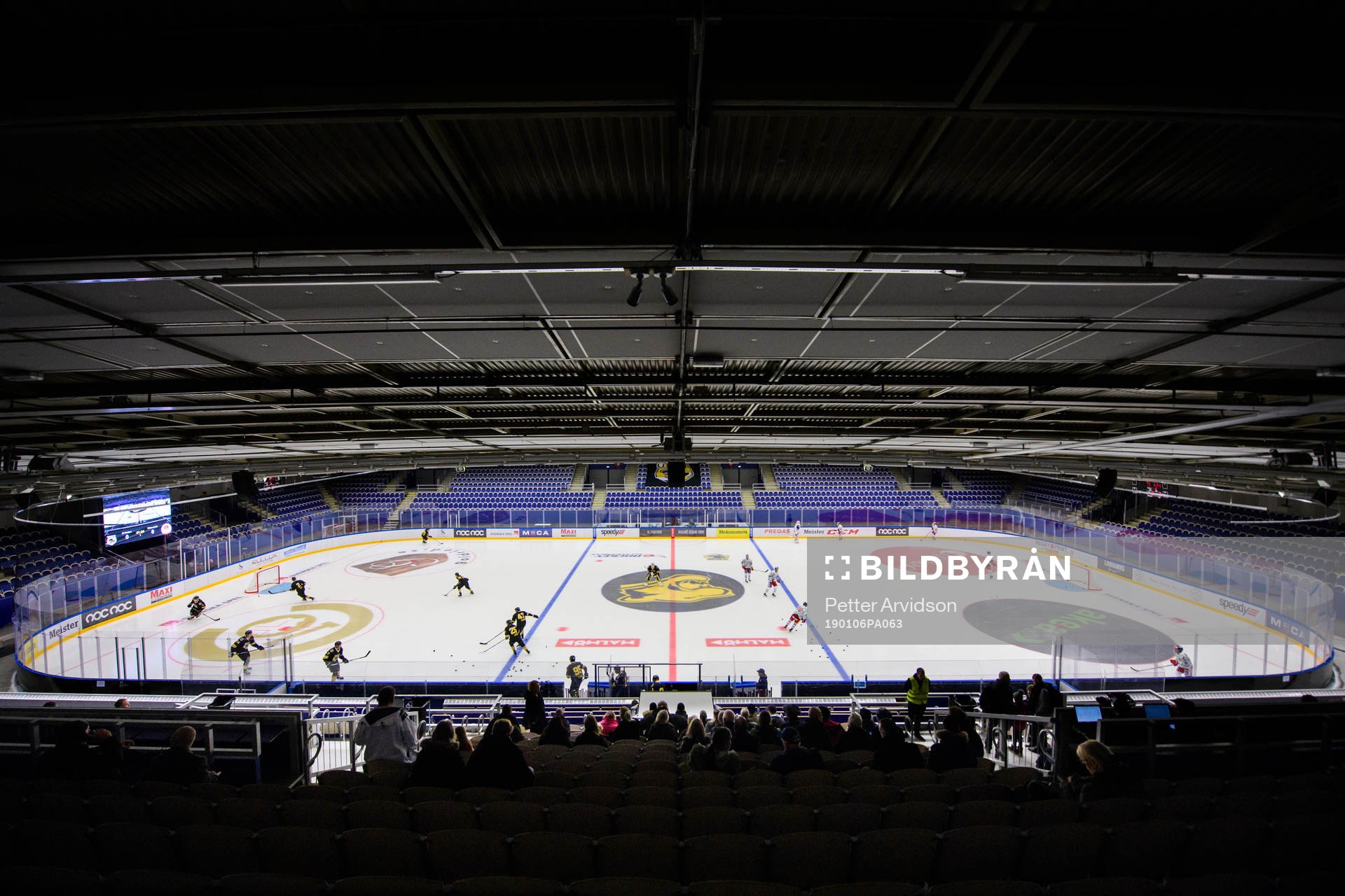 Interiör över Malmö Isstadion