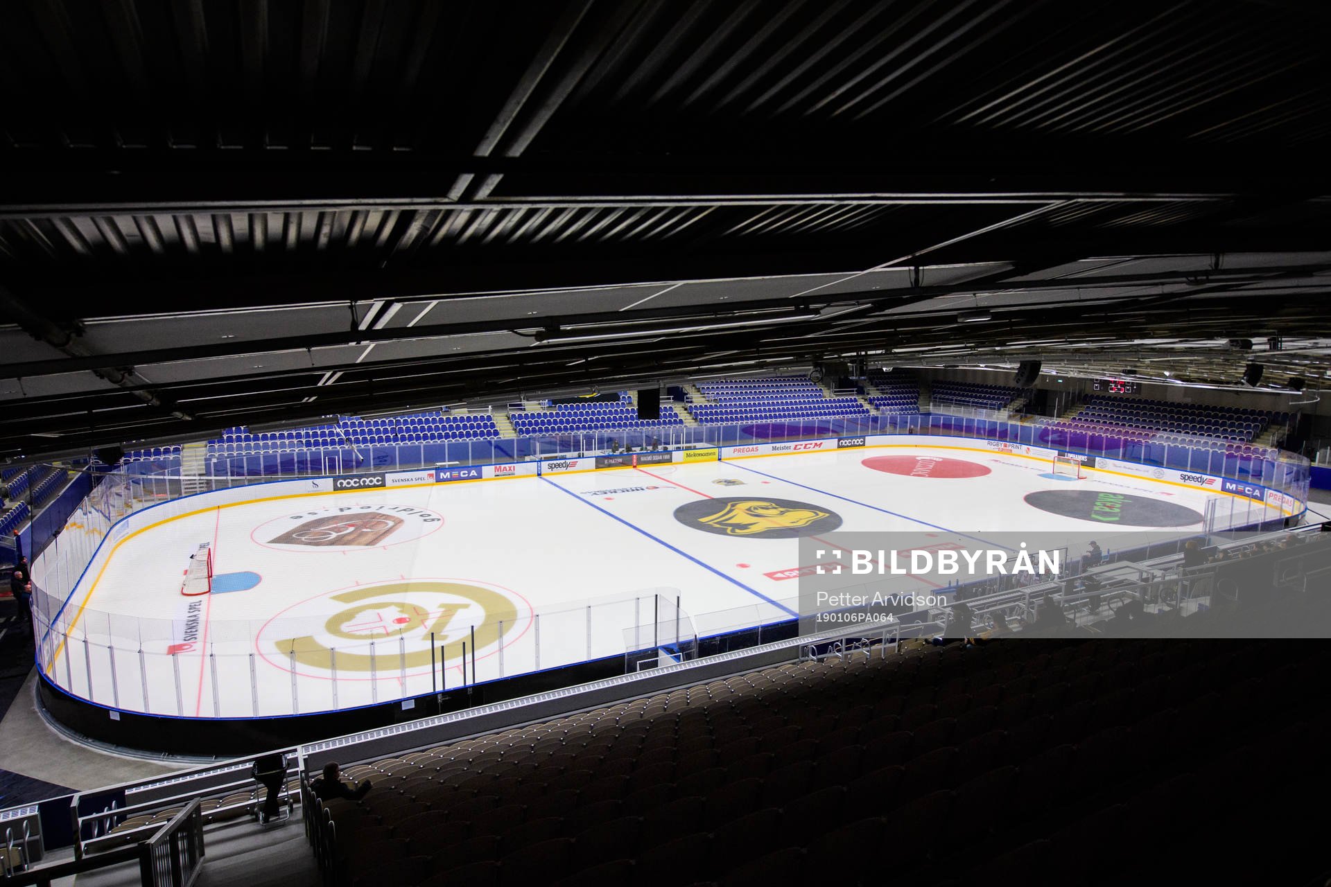 Interiör över Malmö Isstadion