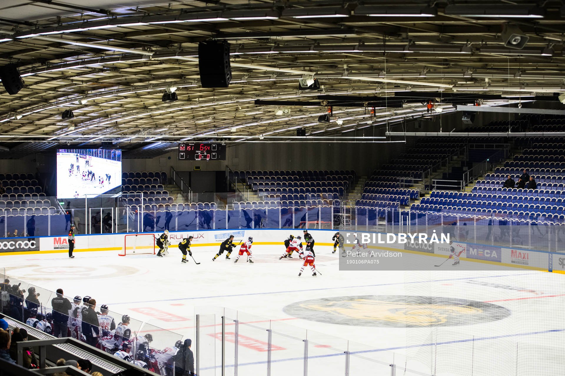 Generell interiör vy över Malmö Isstadion