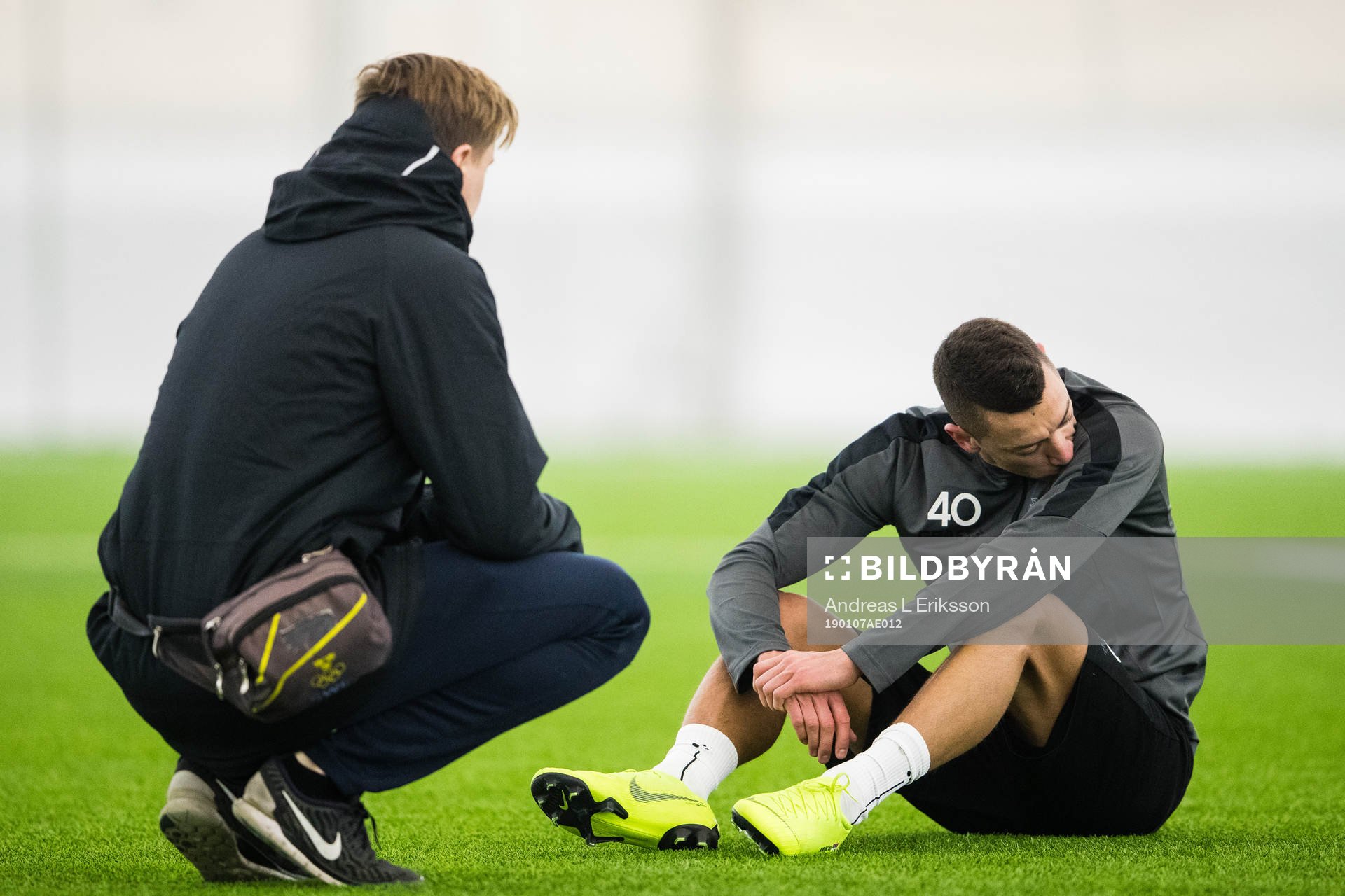 Nikola Djurdjic under en träning med Hammarby den 7 januari 2019 i Stockholm. 