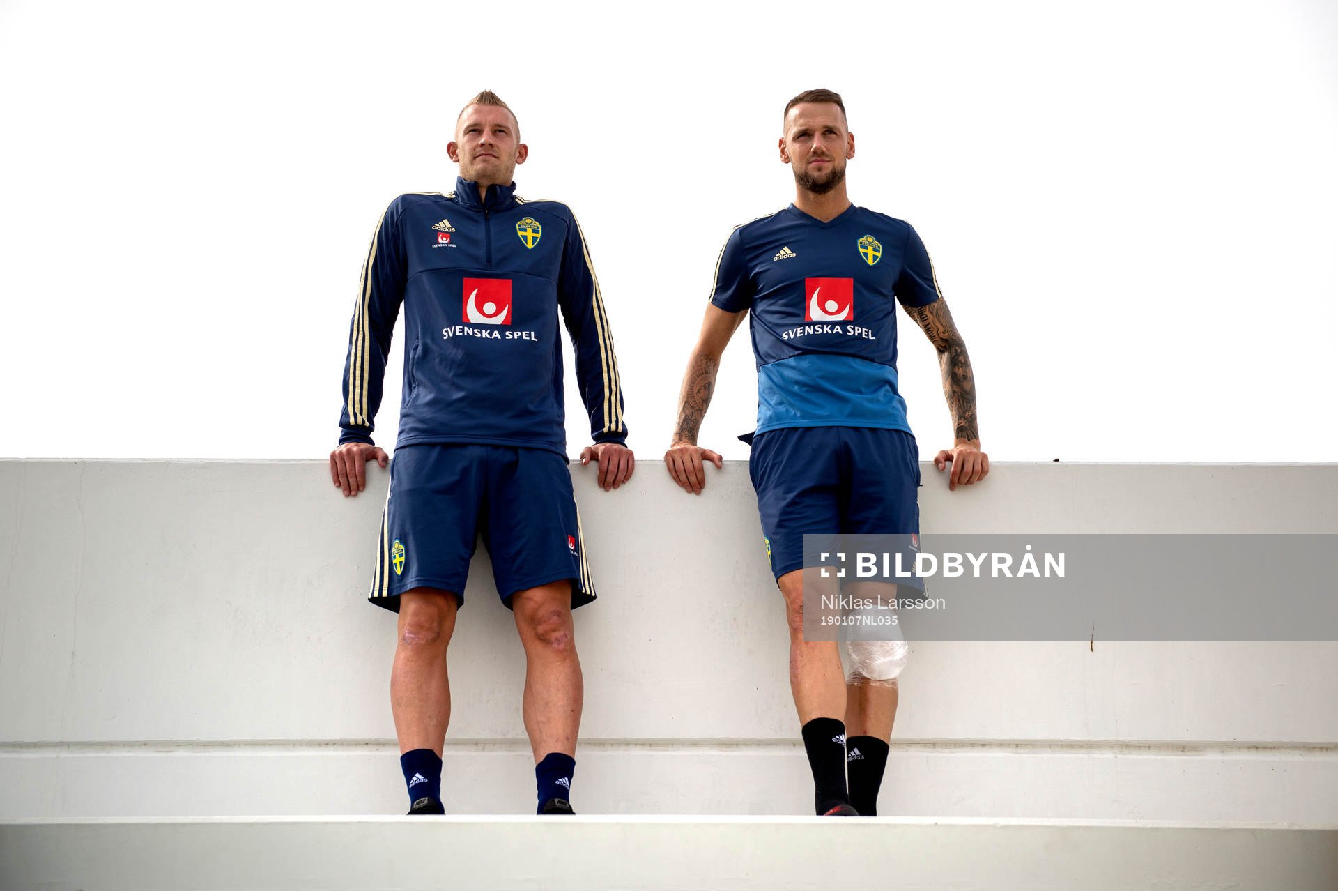 Sweden and AIK players Robin Jansson and Alexander Milosevic