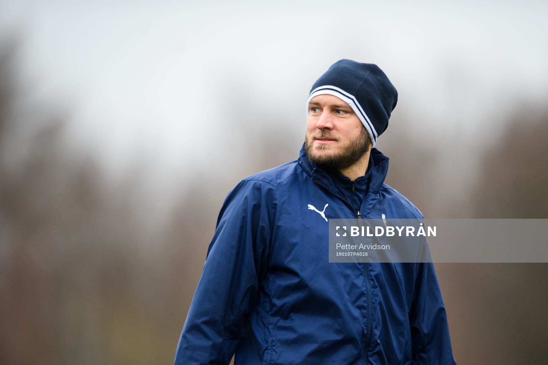 Andreas Granqvist under en fotbollsträning med Helsingborg den 7 januari 2019 i Helsingborg.