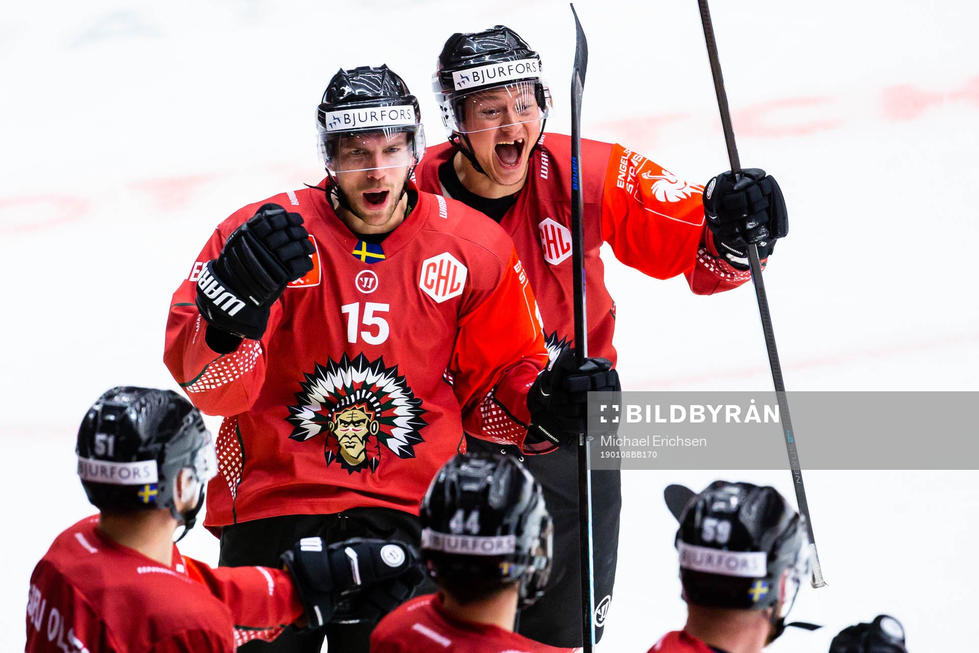Anders Grönlund of Frölunda celebrates