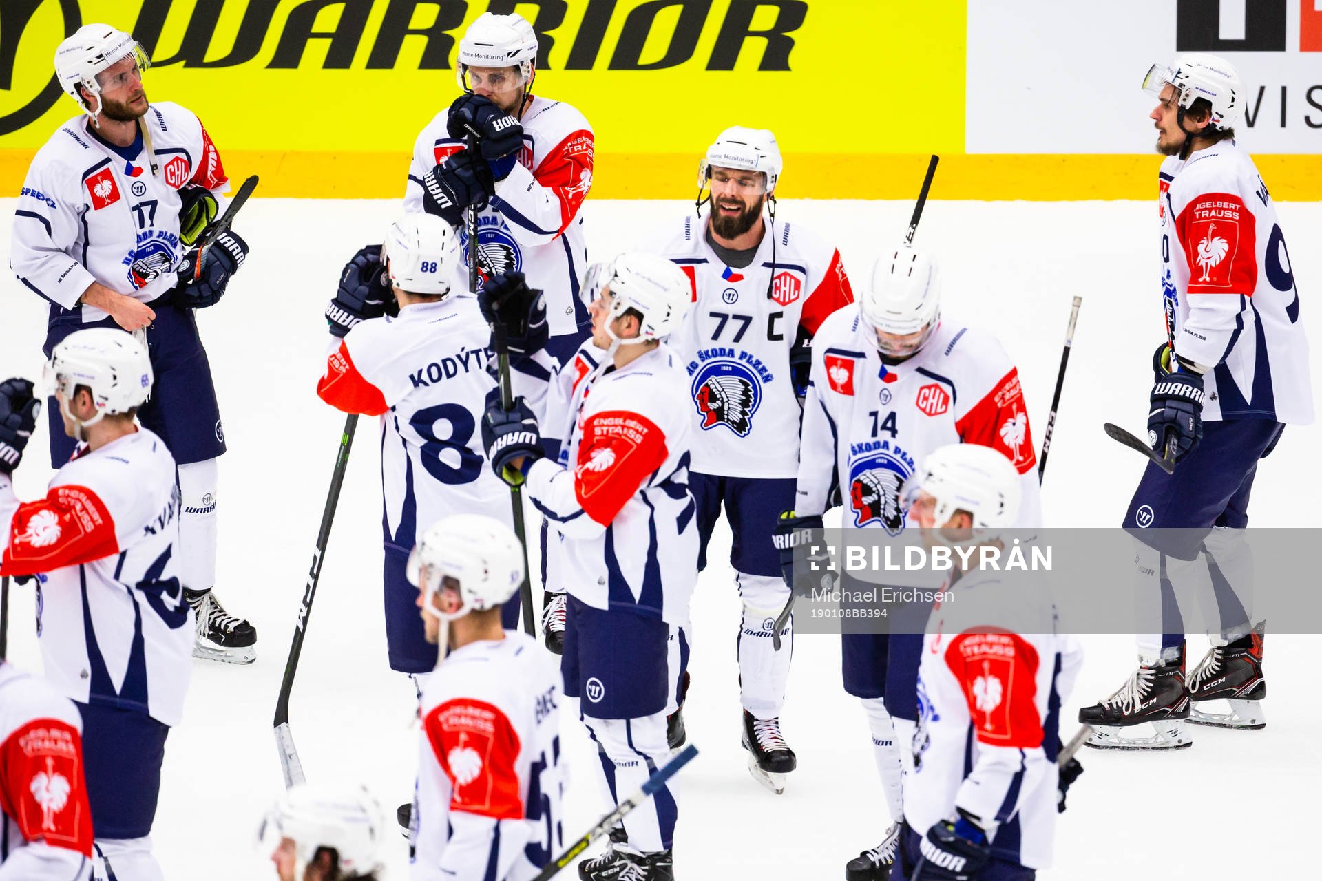 Players of HC Plzens looks dejected