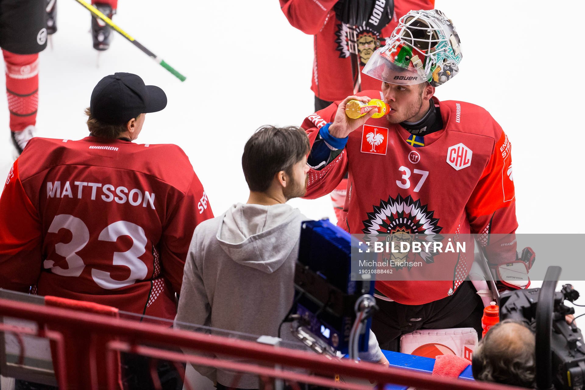 Goalkeeper Johan Mattsson and goalkeeper Johan Gustafsson