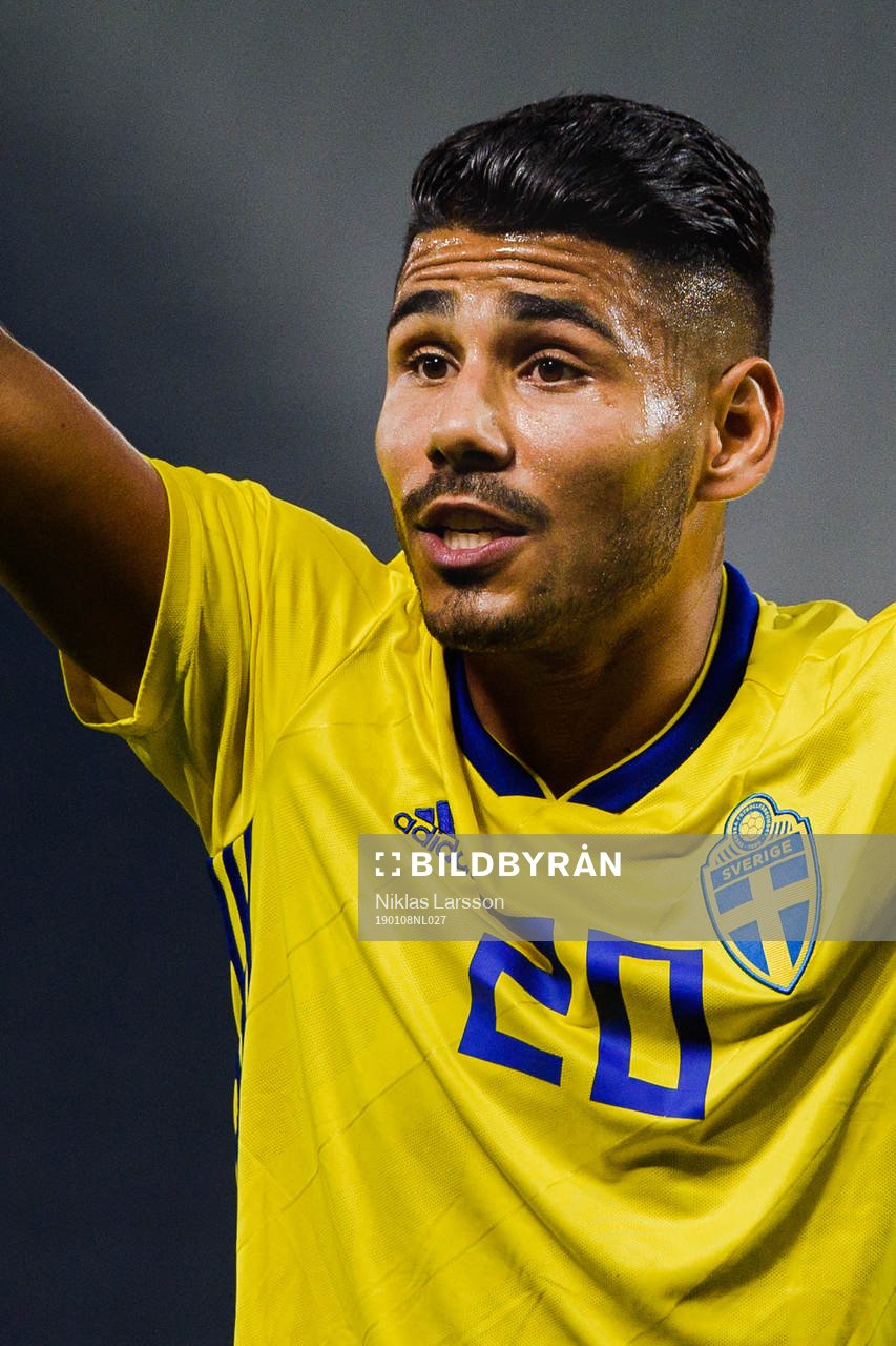 Hosam Aiesh of Sweden during the international friendly football match between Sweden and Finland on January 8, 2019 in Doha.