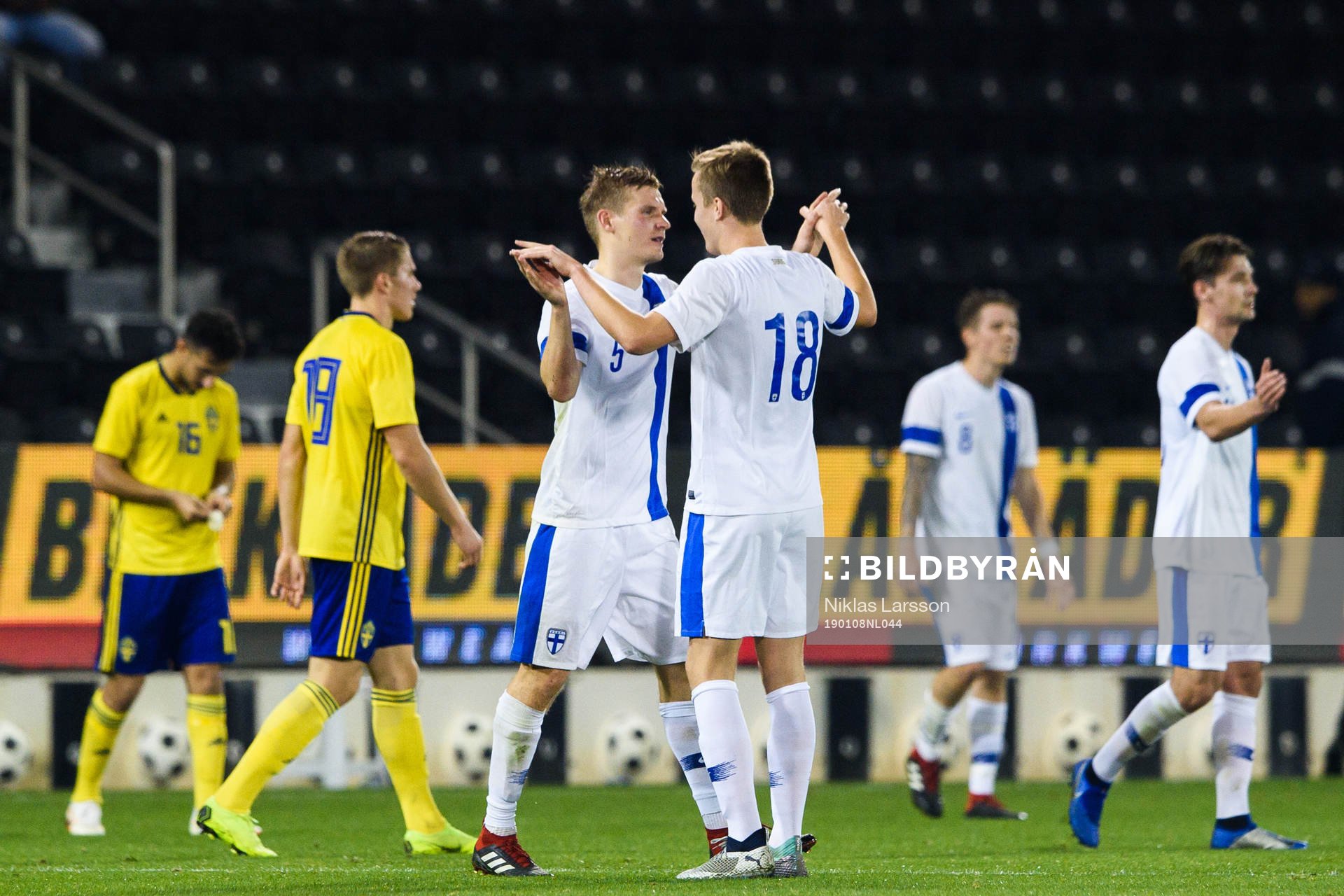 Robert Ivanova and Juhani Ojala of Finland celebrates
