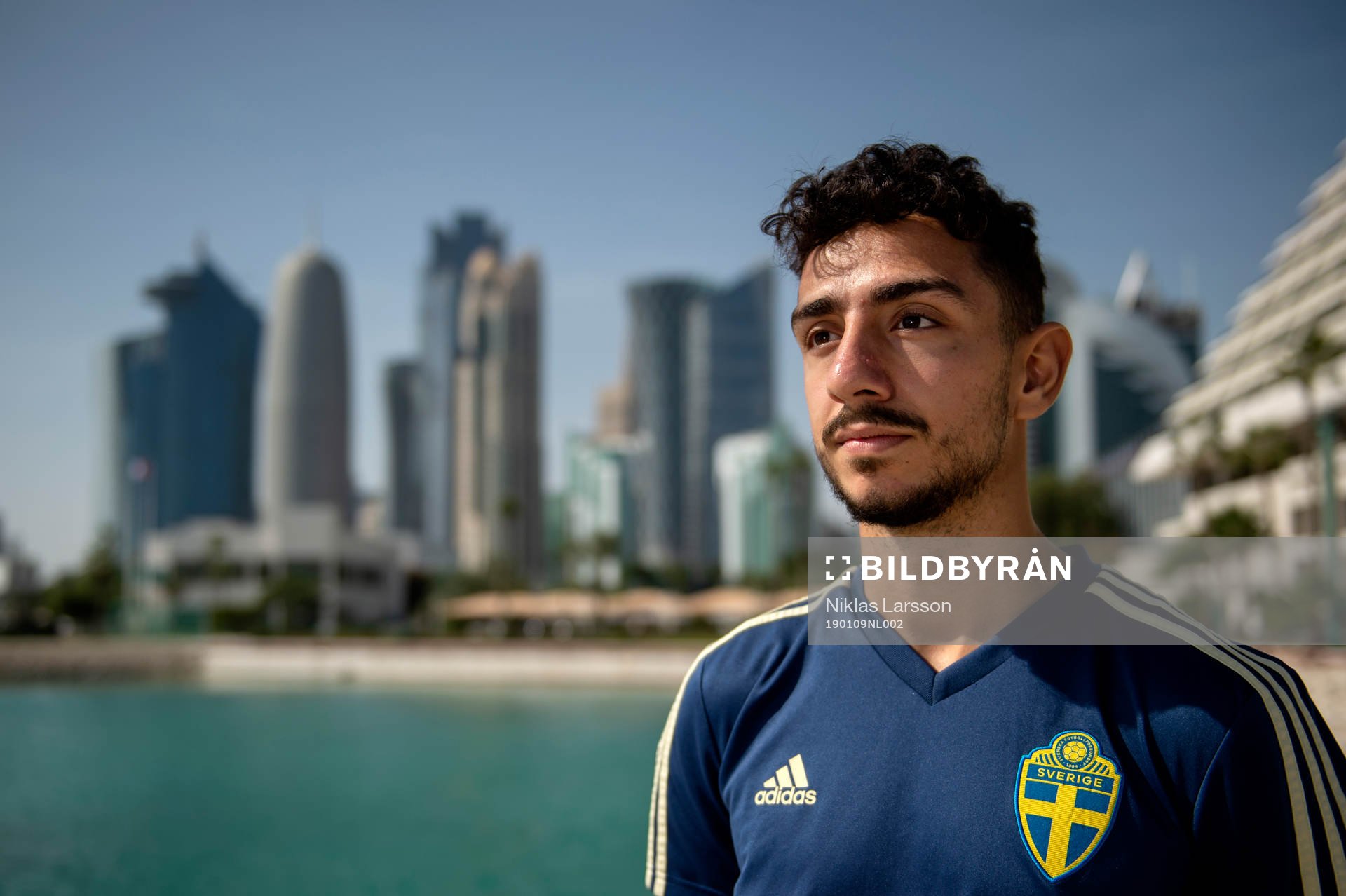 Sweden's Daleho Irandust poses for a portrait during the Winter Tournament on January 9, 2019 in Doha.