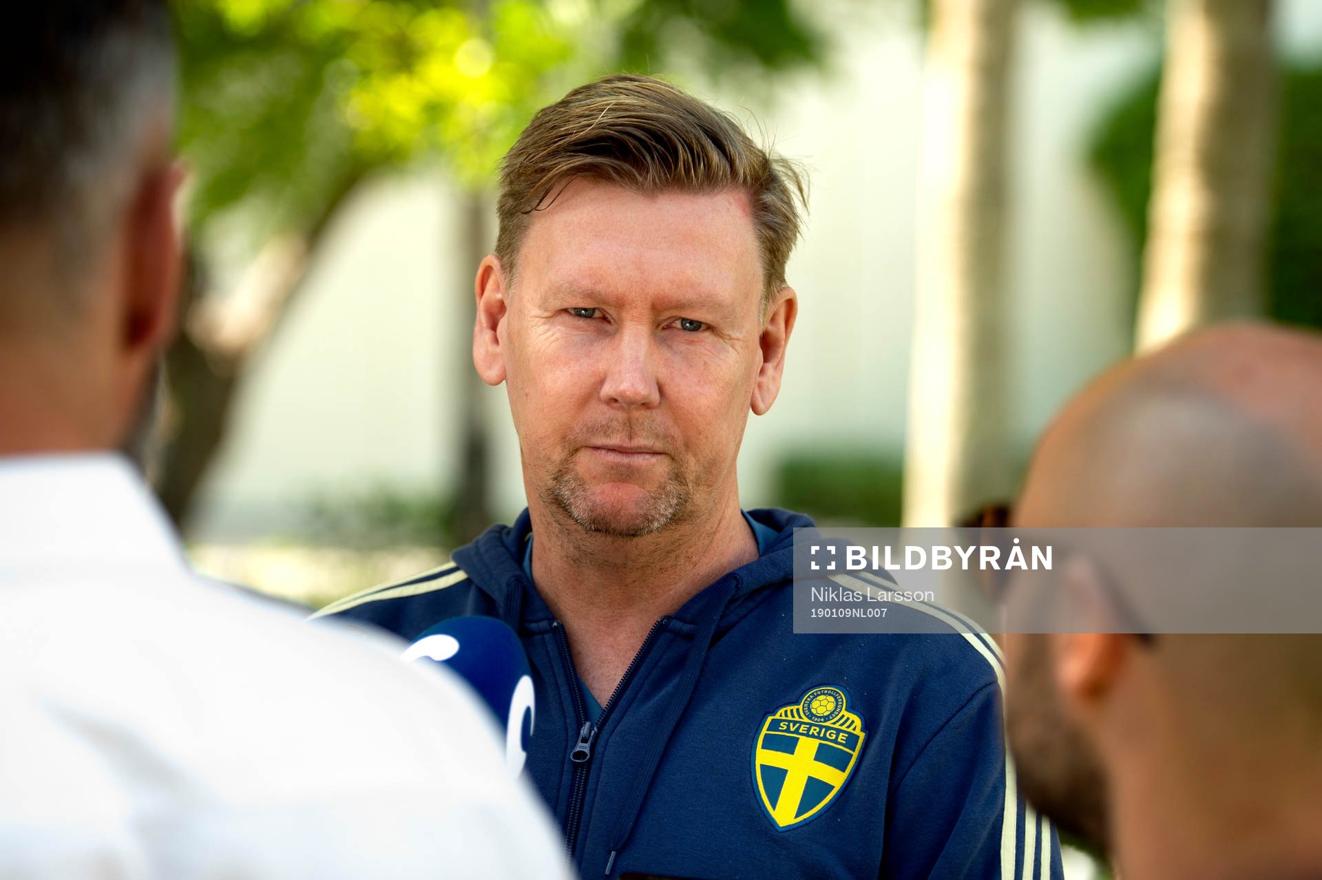 Sweden's assistant coach Peter Wettergren during the Winter Tournament on January 9, 2019 in Doha.