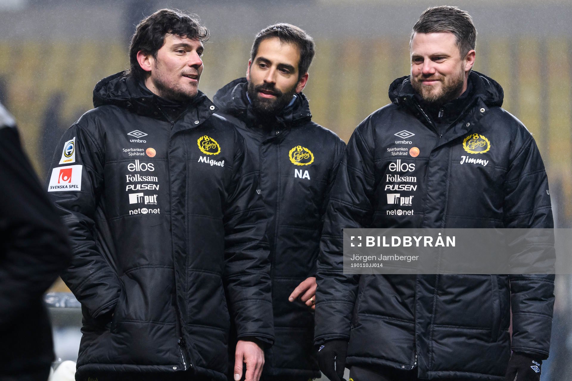 Assisterande managers Miguel Beas och Nuno De Almeida med