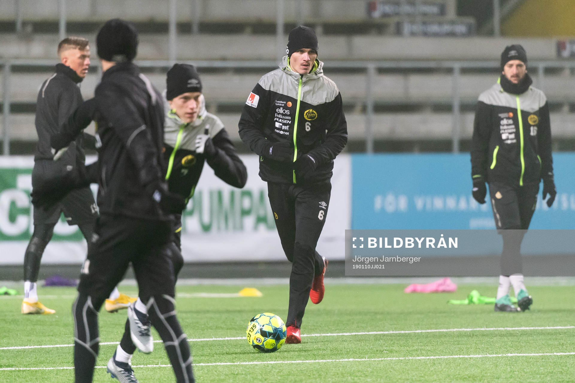 Jon Jönsson under en träning med det allsvenska fotbollslaget Elfsborgs den 10 januari 2019 i Borås.
