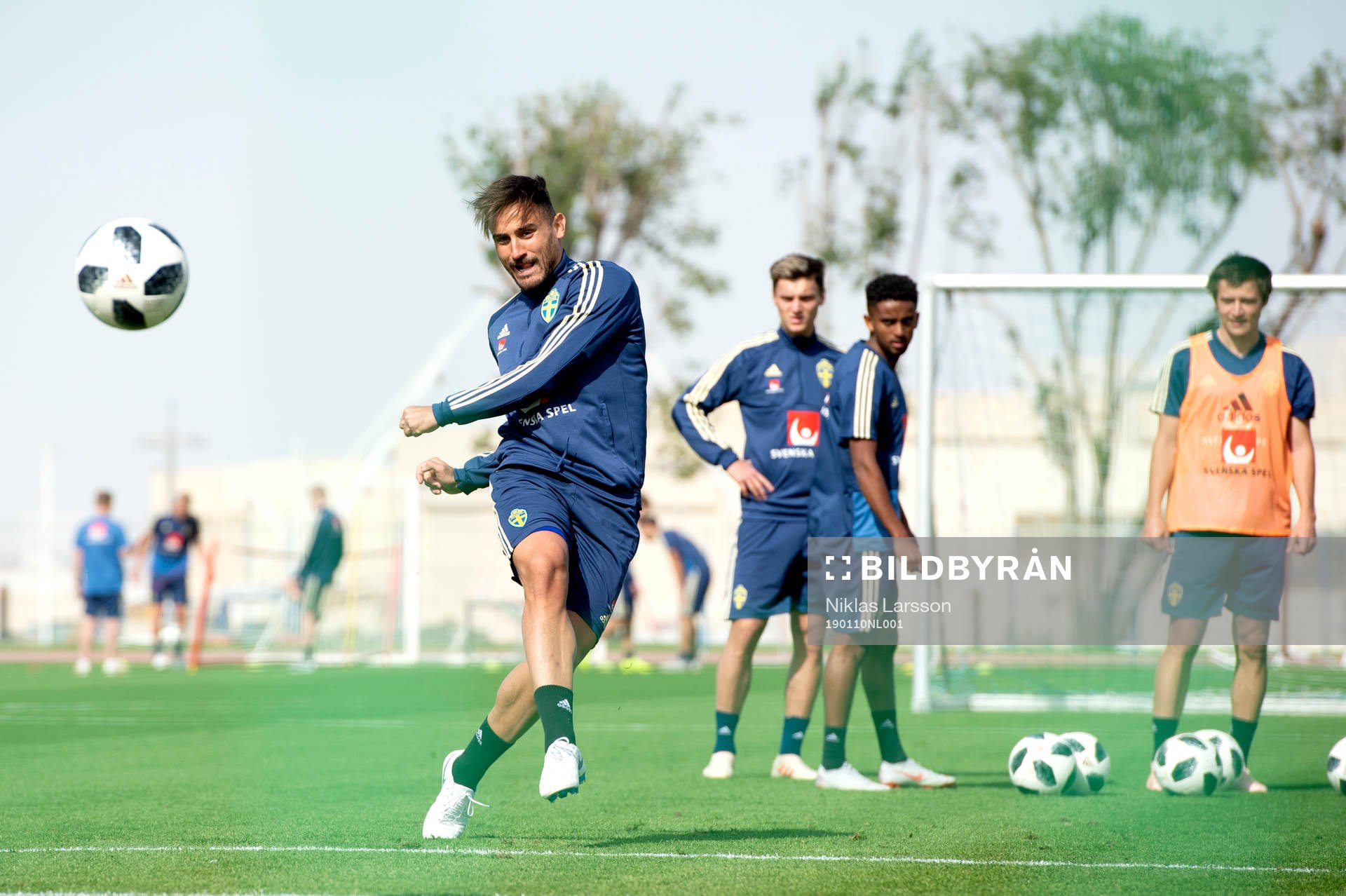 Sweden's Sotirios Papagiannopoulos during a training session on January 10, 2019 in Doha.