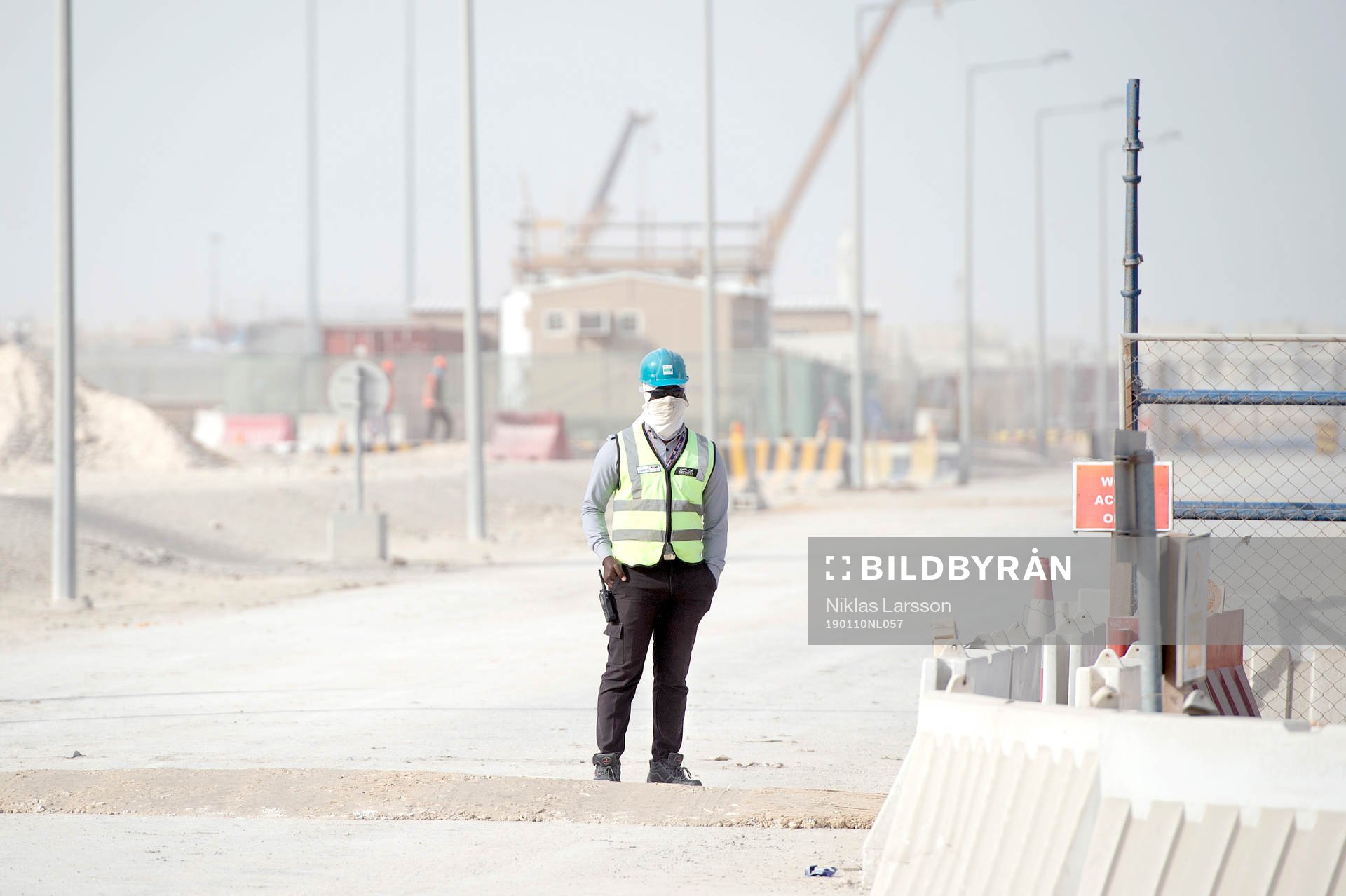 A guard is seen