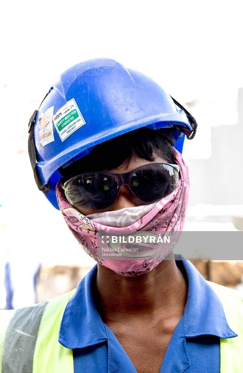 A worker is seen