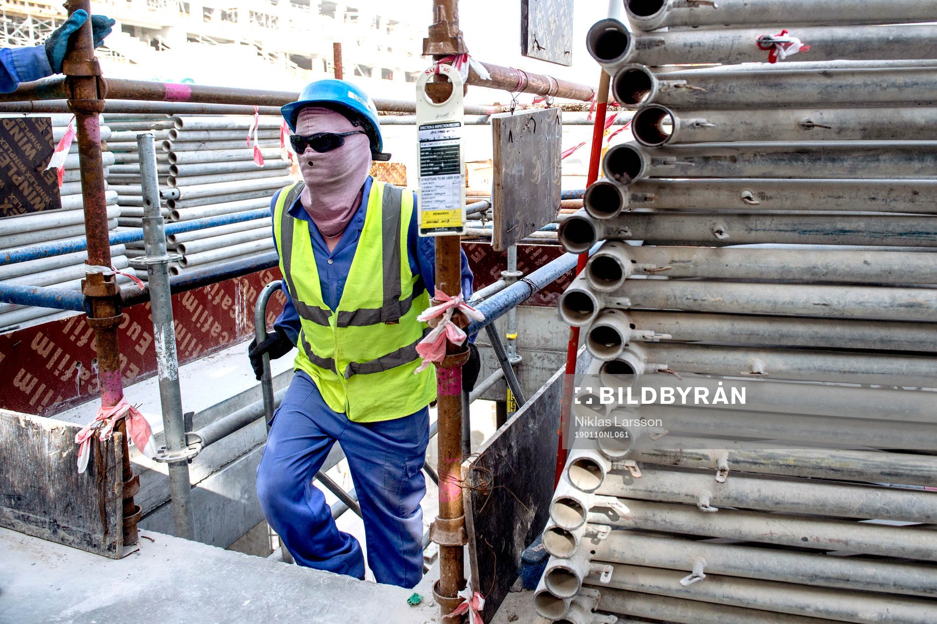 A worker is seen