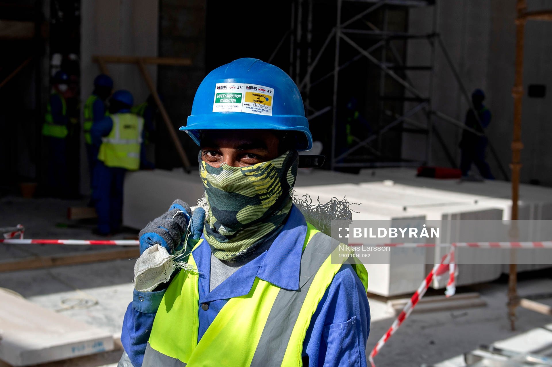 A worker is seen