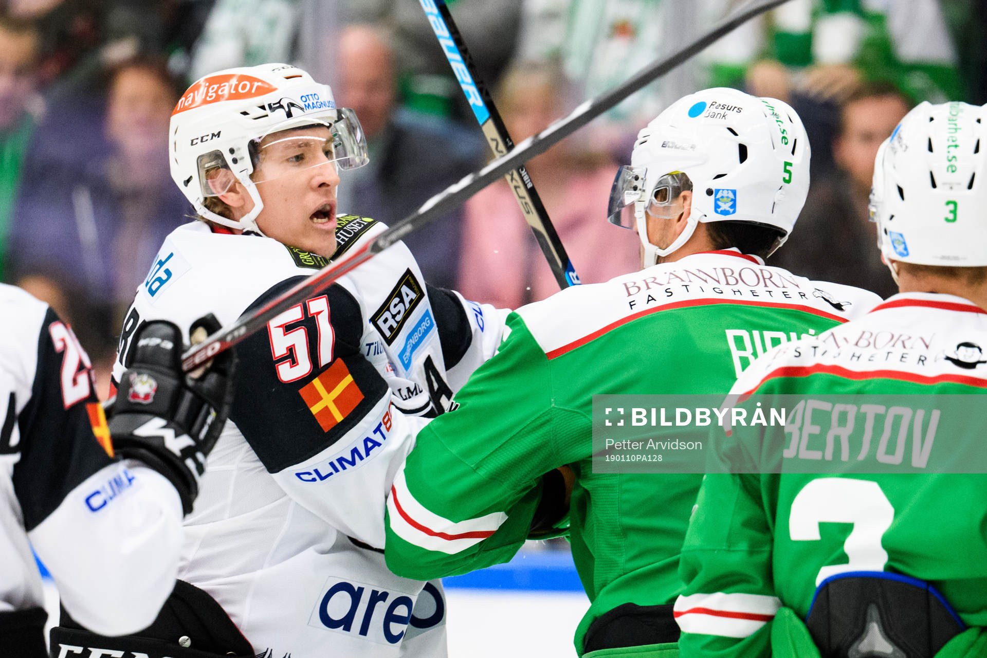Malmö Redhawks Emil Sylvegård i bråk med Rögles Alen