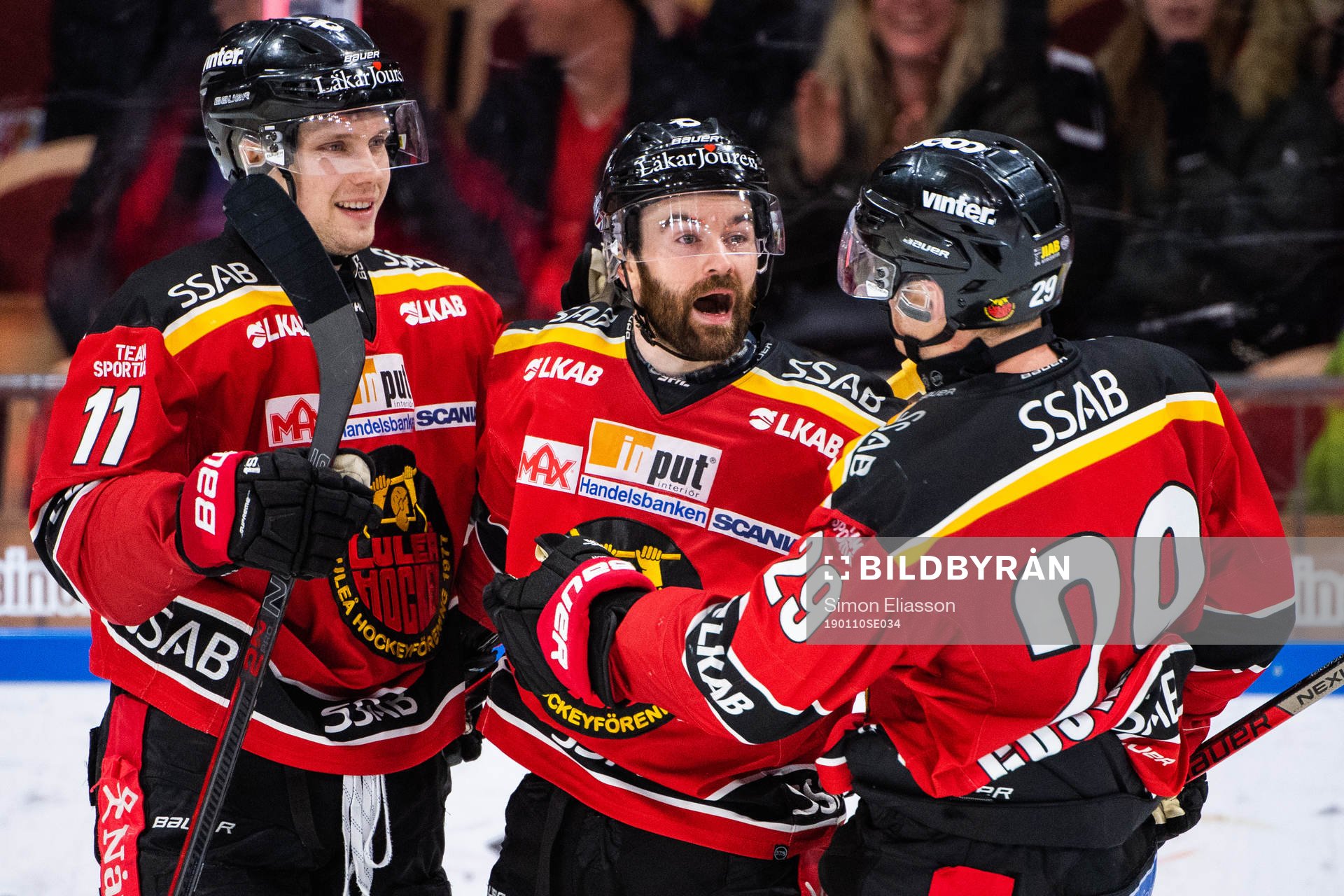 Luleås Petter Emanuelsson, Jack Connolly och Erik