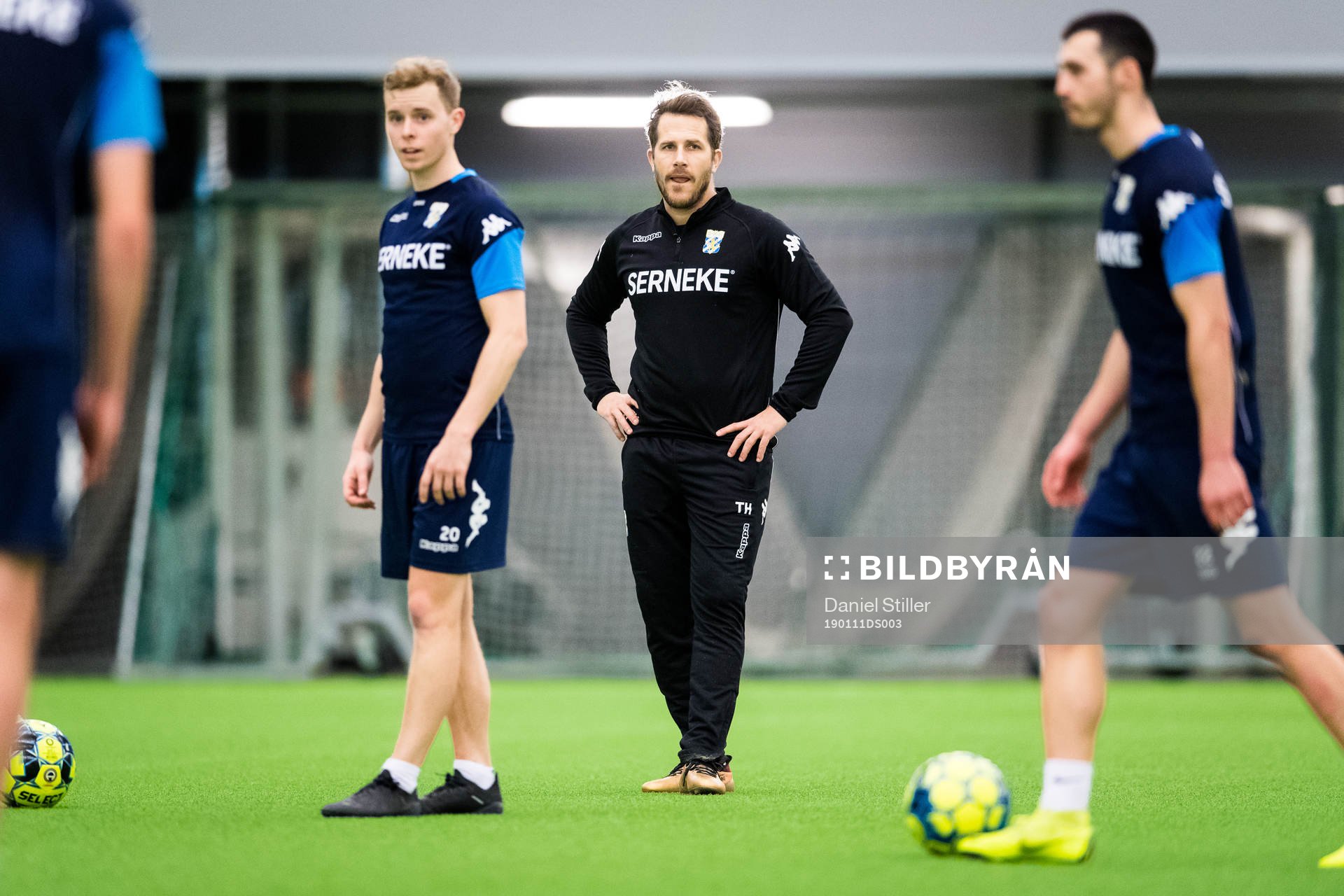 Hjälptränaren Tobias Hysén under en träning med IFK Göteborg den 11 januari 2019 i Göteborg.