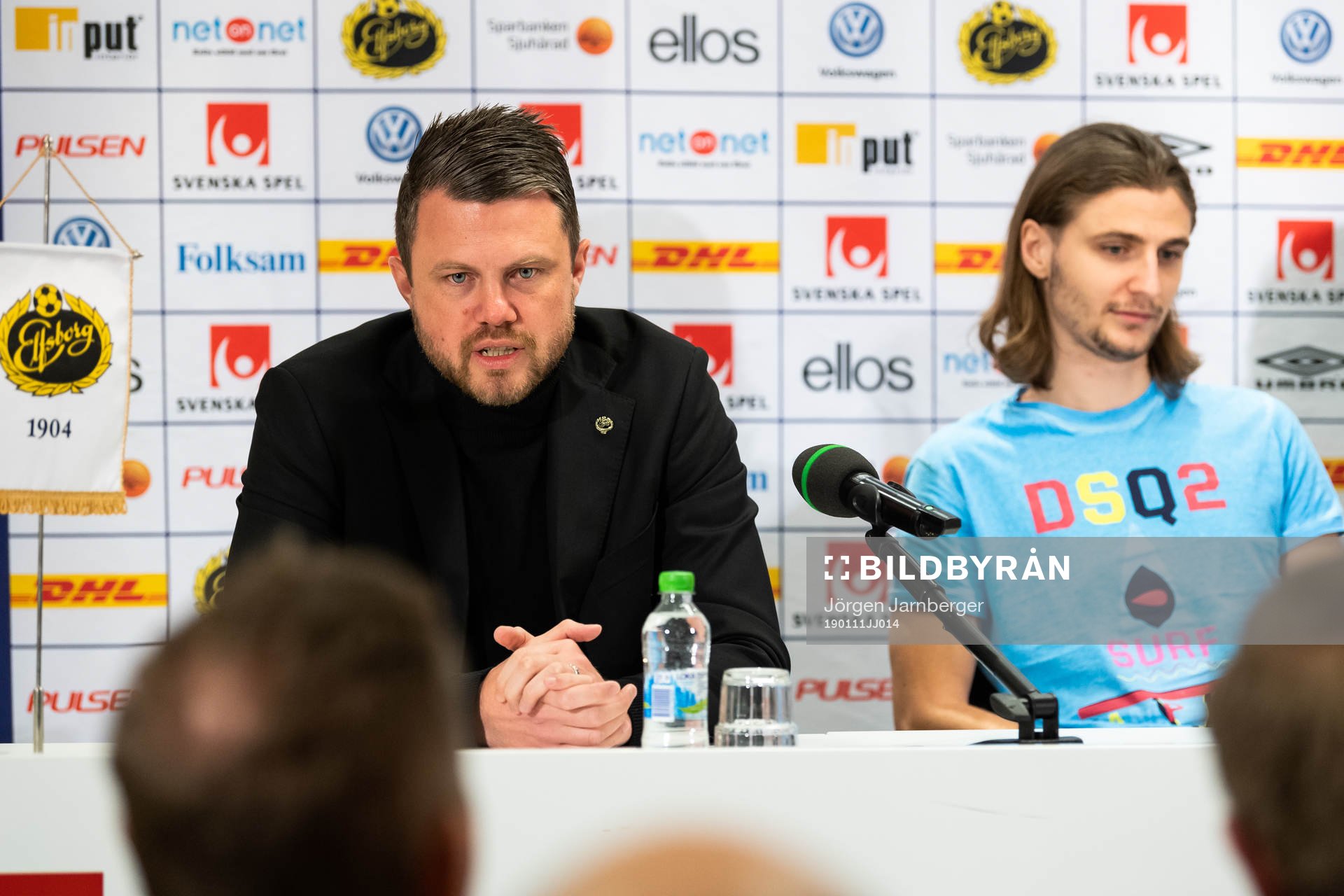 Manager Jimmy Thelin och Pawel Cibicki