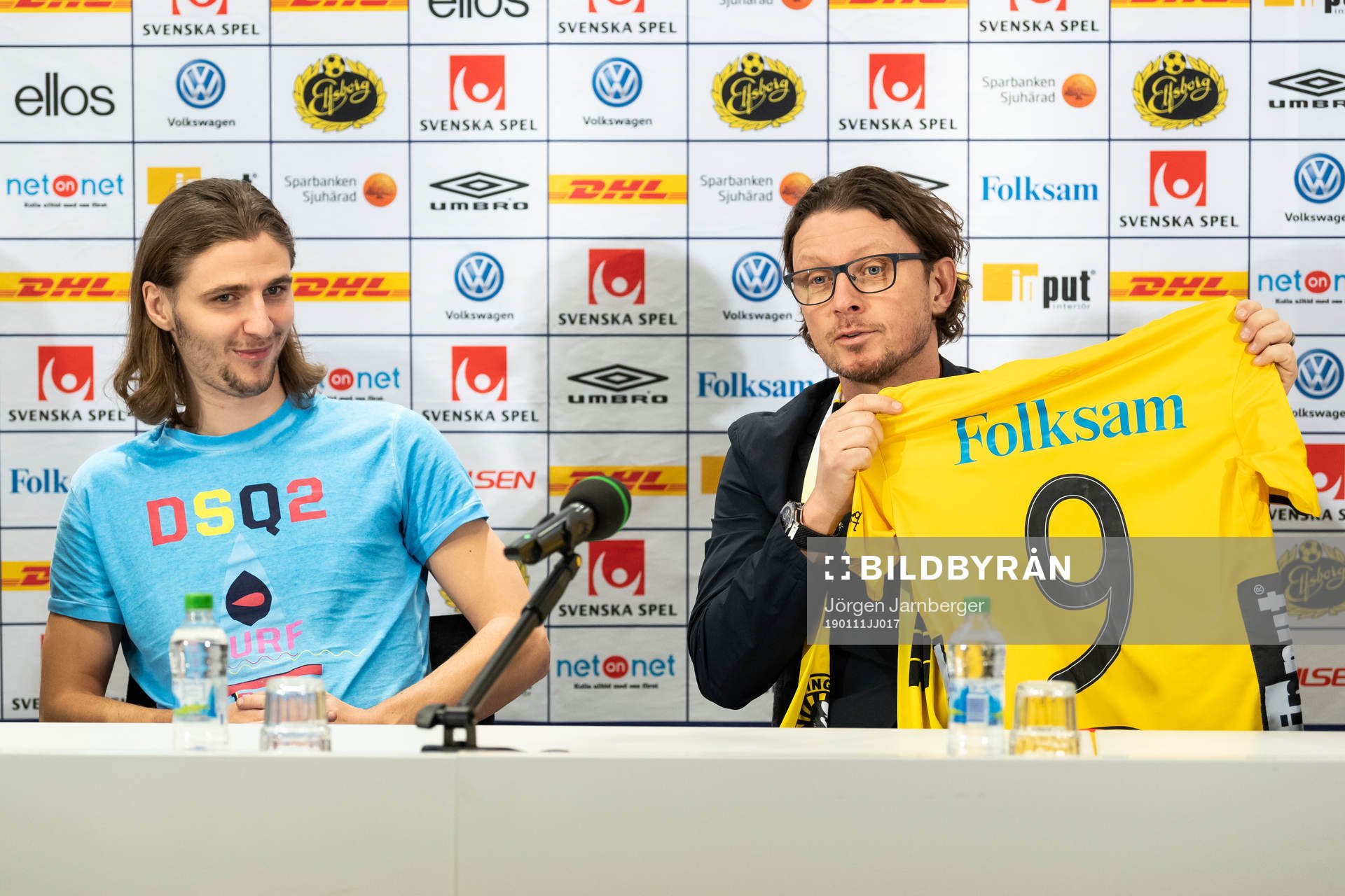 Pawel Cibicki och klubbchef Stefan Andreasson