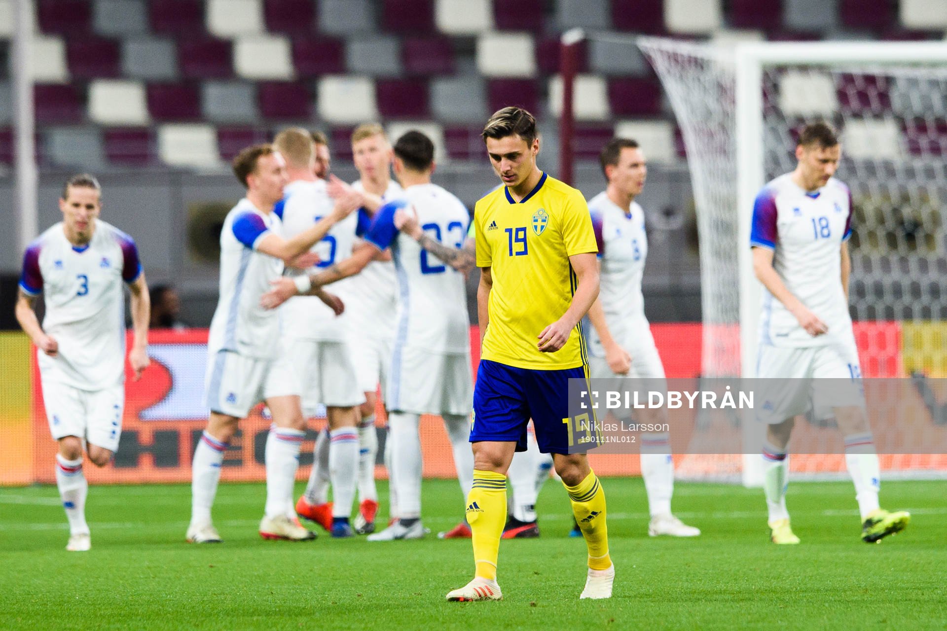 Jonathan Levi of Sweden  looks dejected