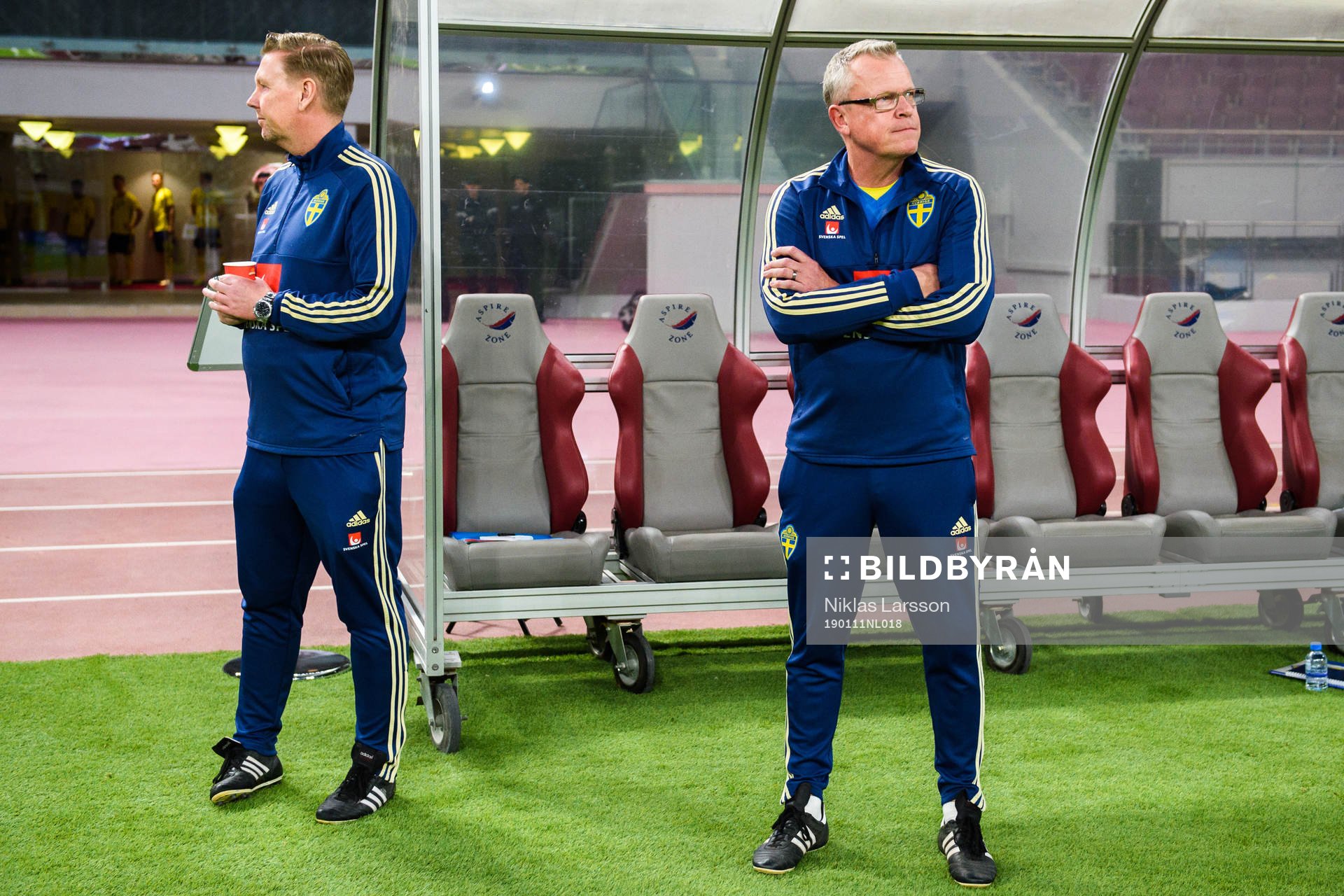 Assistant coach Peter Wettergren and head coach Janne