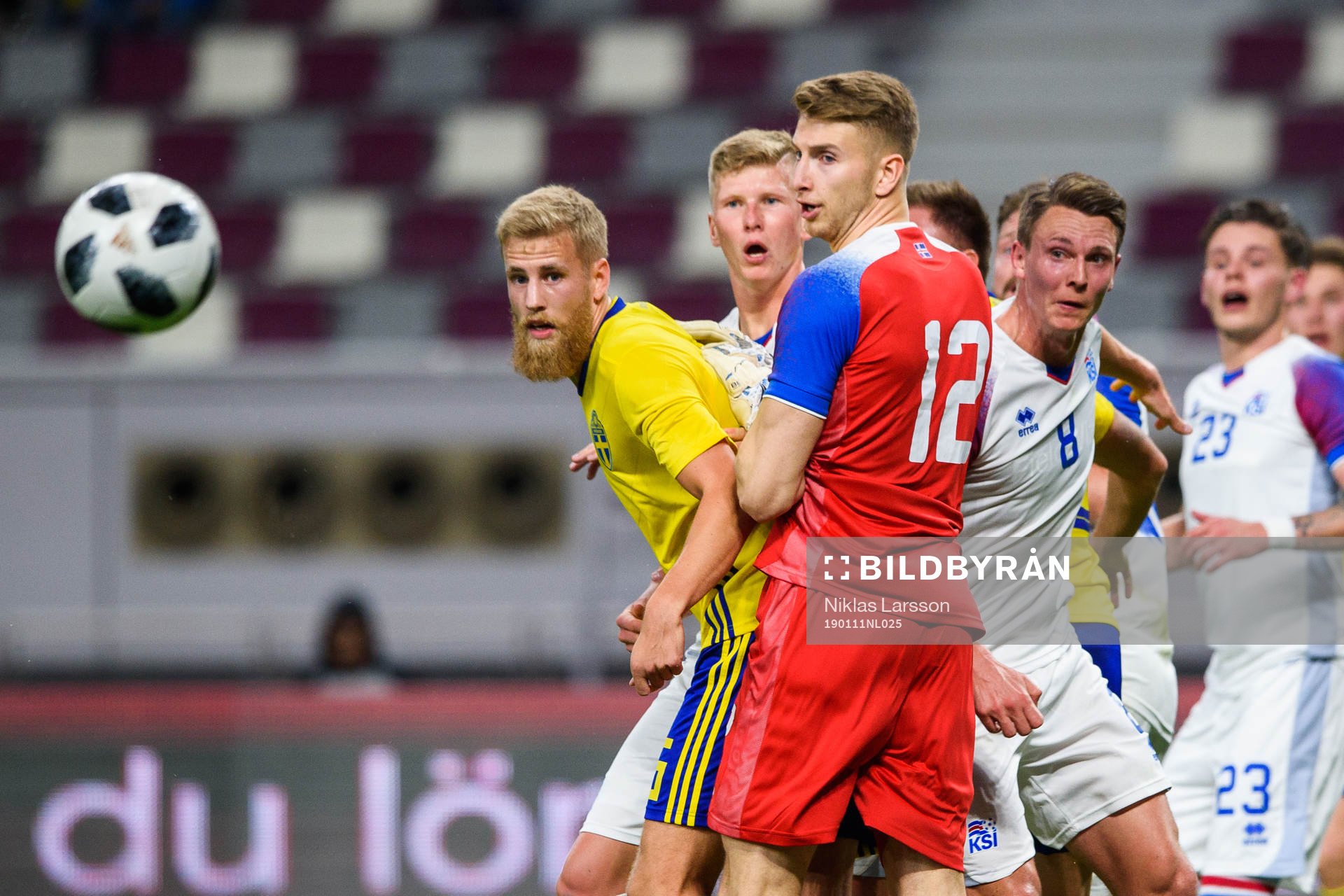 Filip Dagerstål of Sweden and goalkeeper Frederik Schram