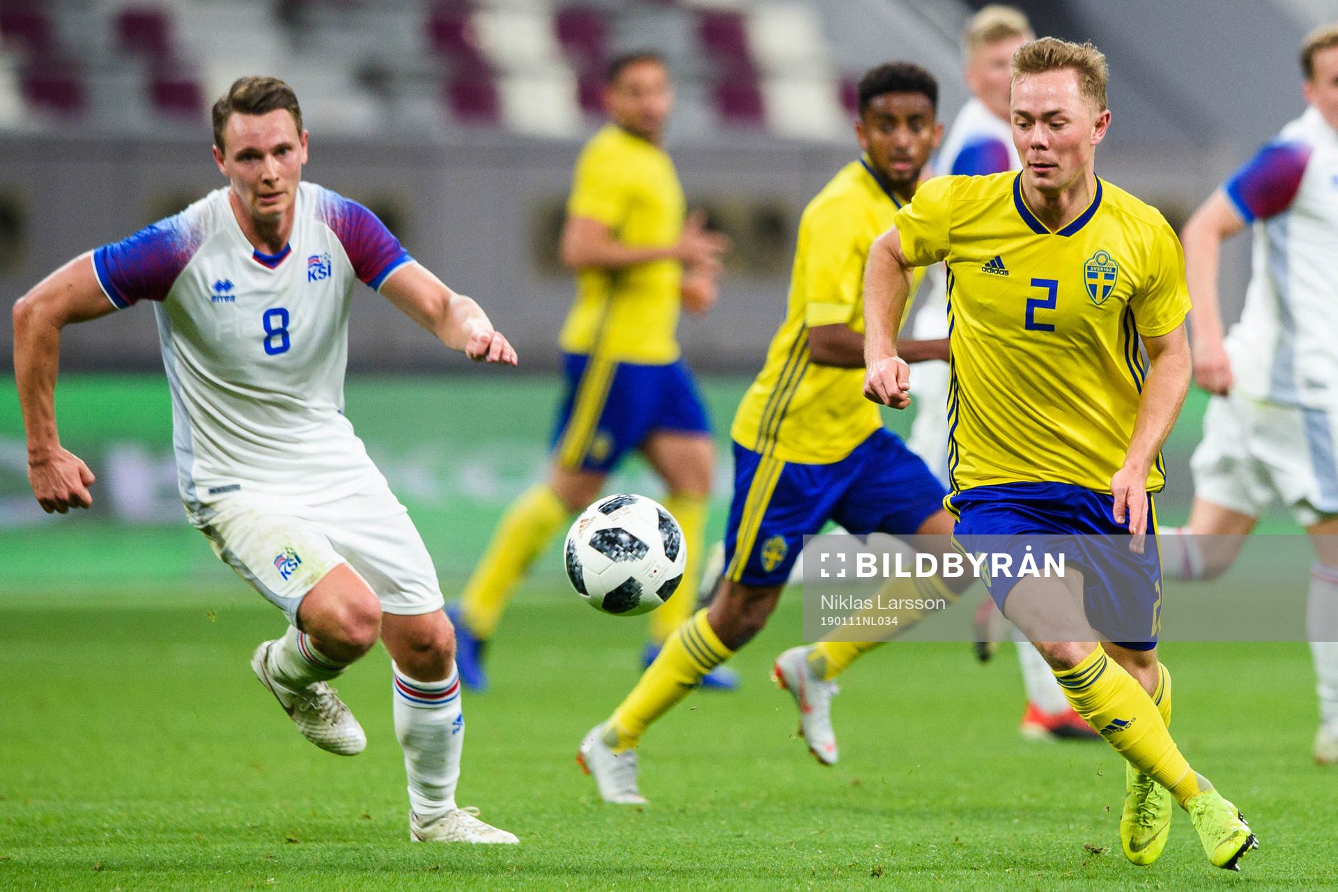 Eggert Jonsson of Iceland and Joel Andersson of Sweden