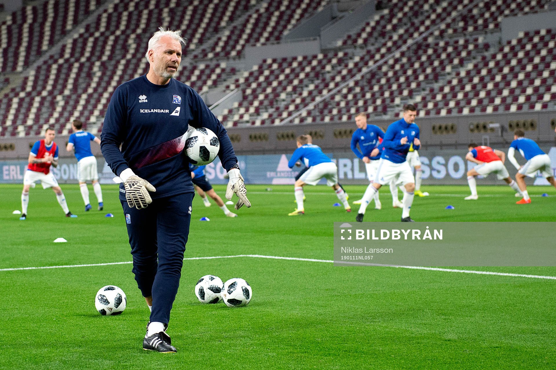 Iceland's goalkeeper coach Lasse Eriksson