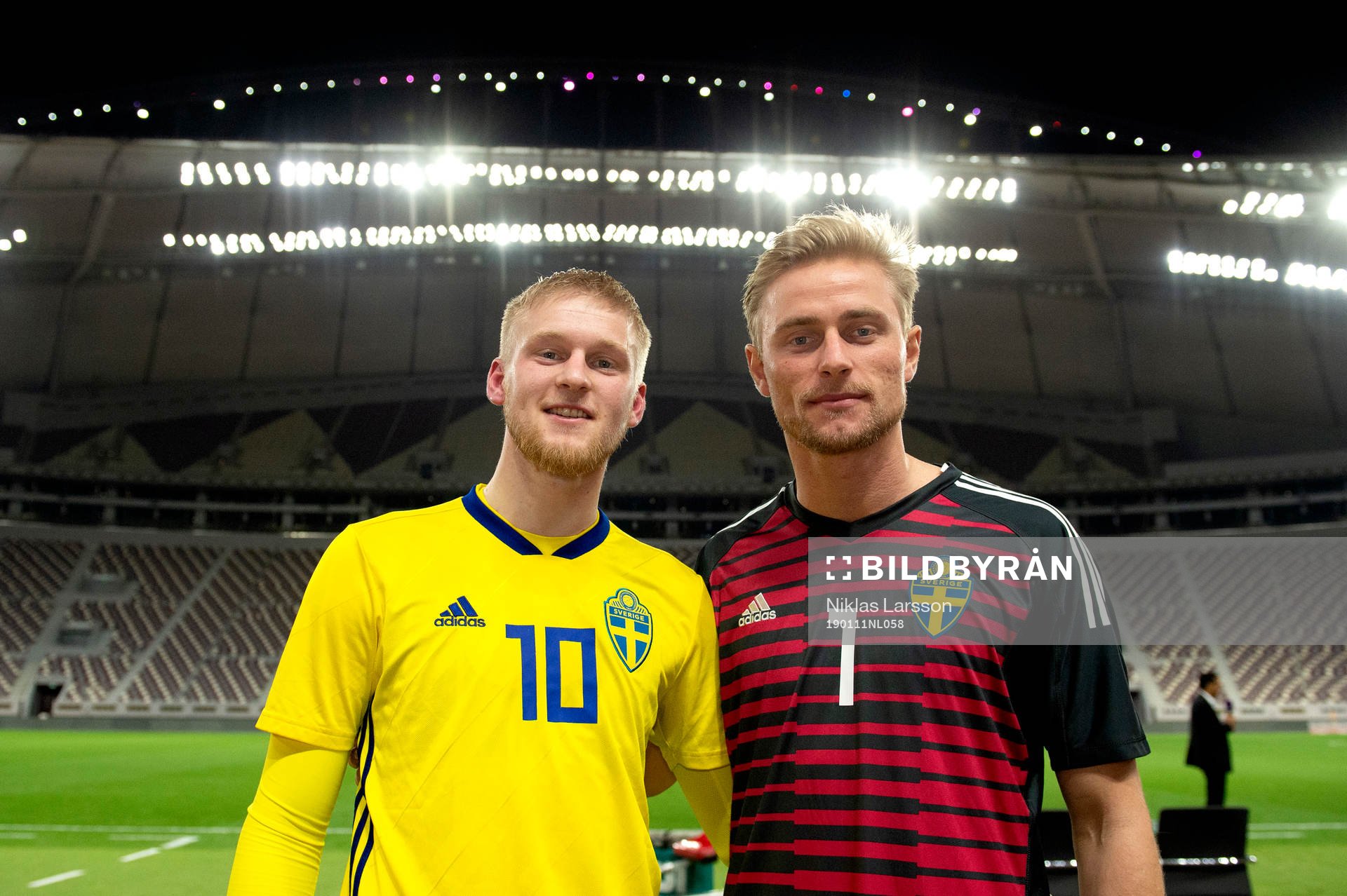 Sweden's Kalle Holmberg and goalkeeper Jacob Rinne