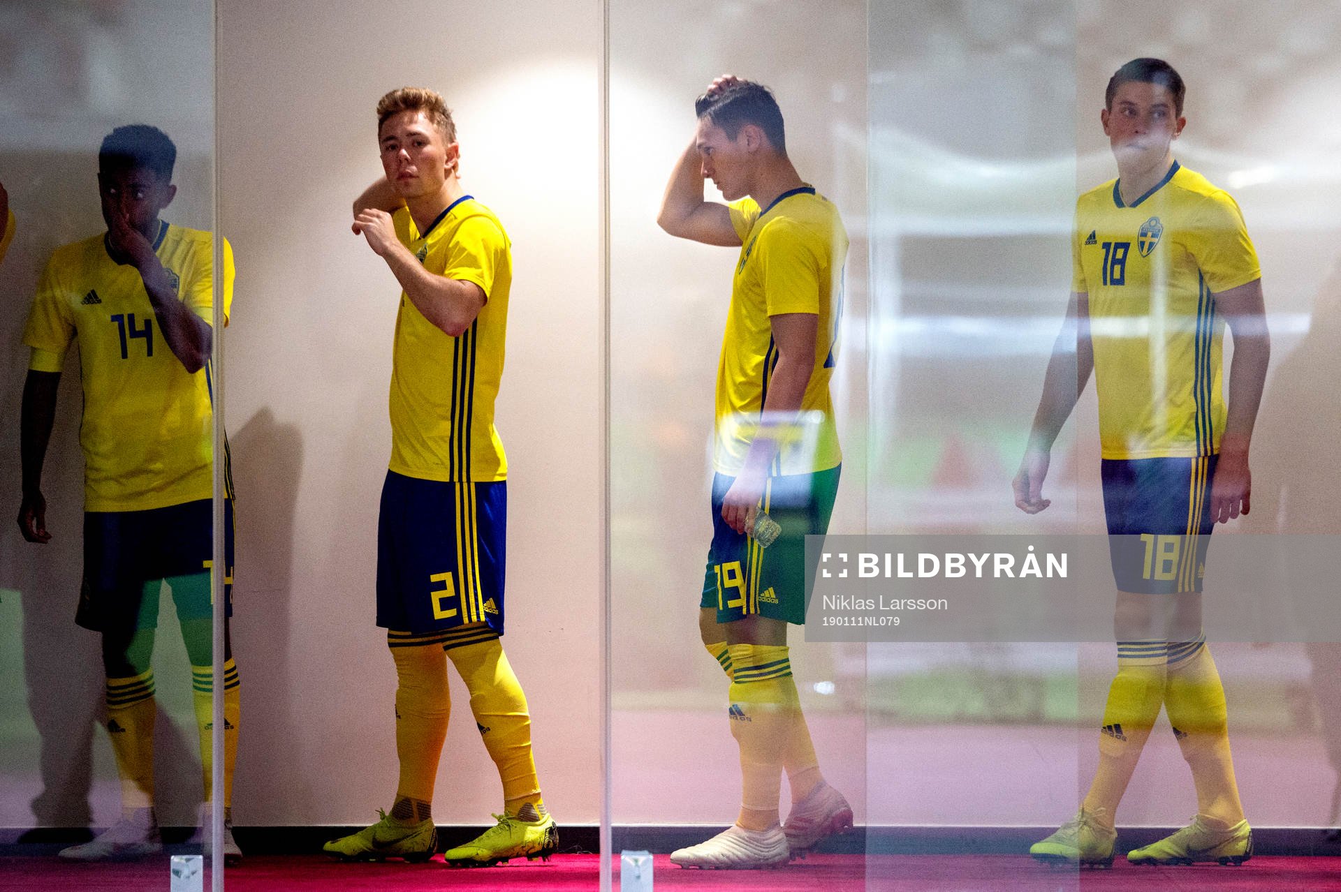 Sweden's Tesfaldet Tekie, Joel Andersson, Jonathan Levi and